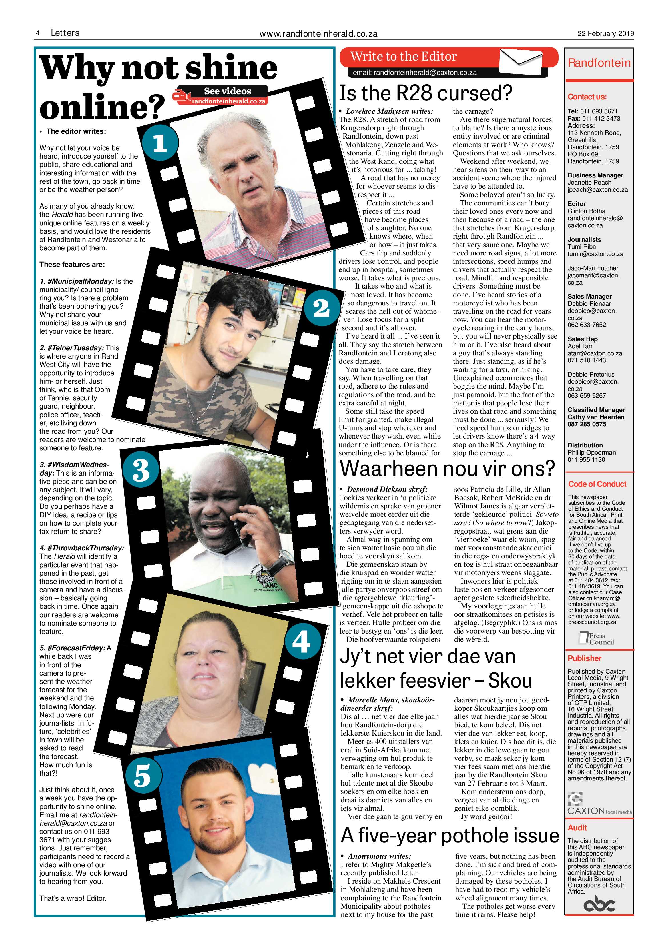 Randfontein Herald 22 February 2019 page 4