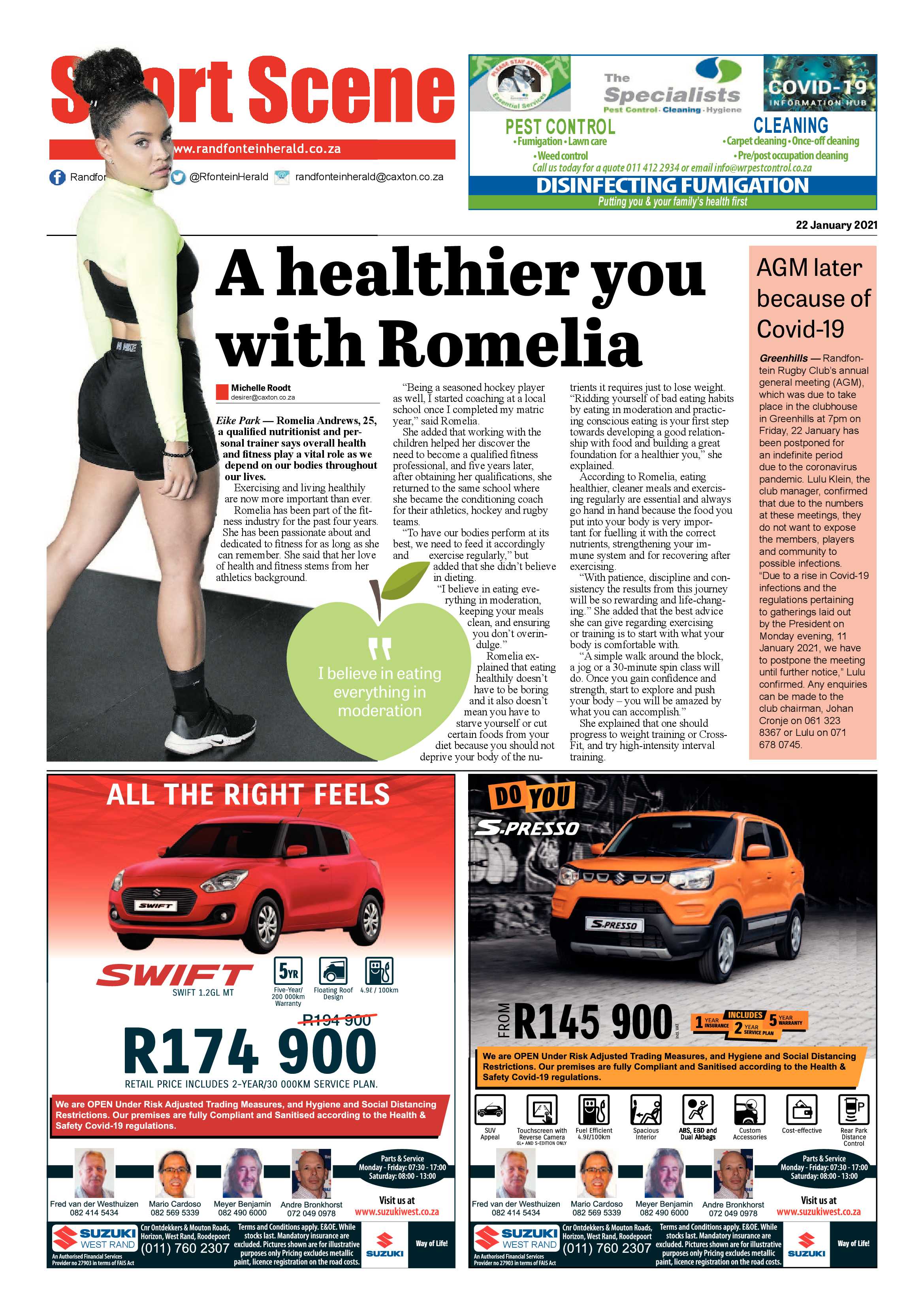 Randfontein Herald 22 January 2021 page 16