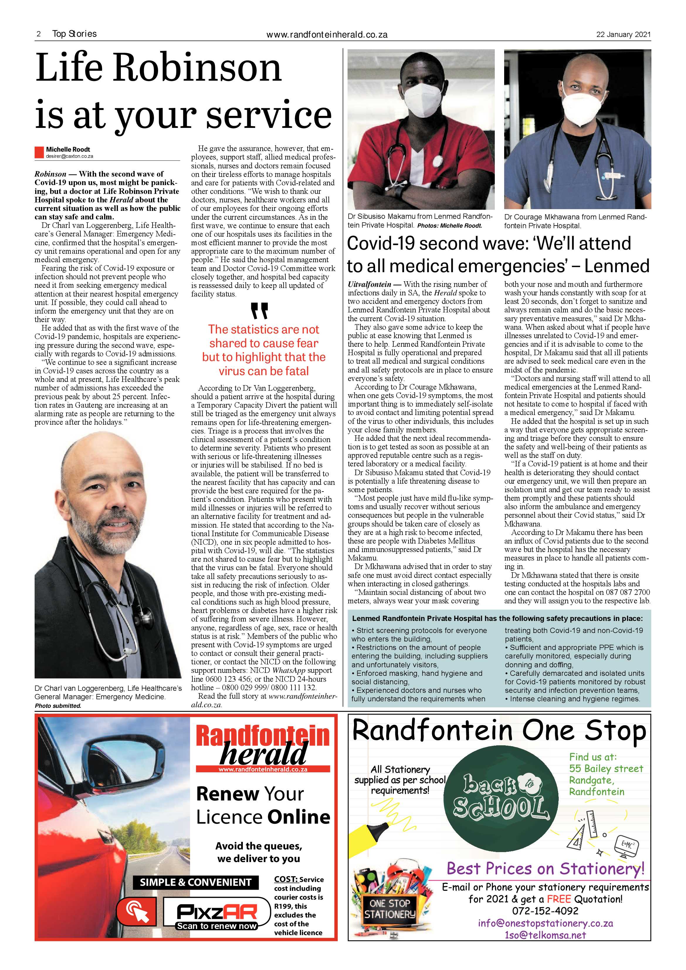 Randfontein Herald 22 January 2021 page 2