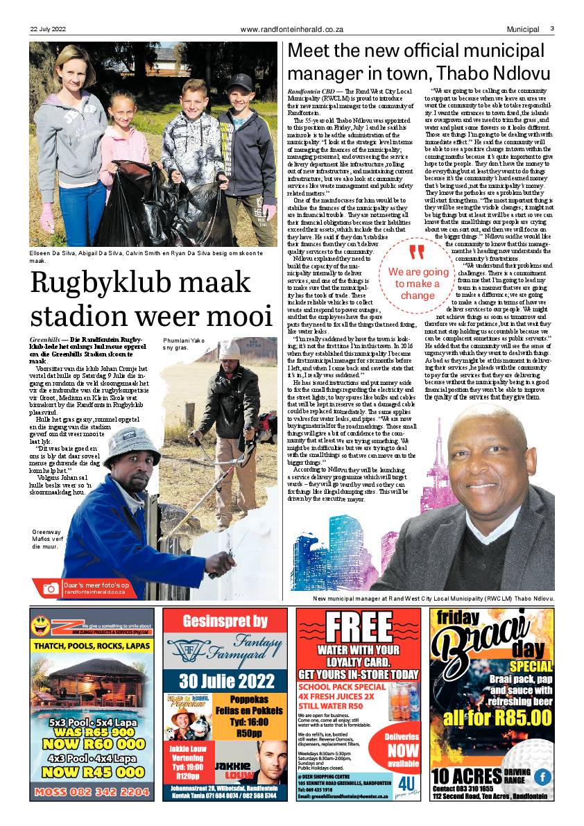 Randfontein Herald 22 July 2022 page 3