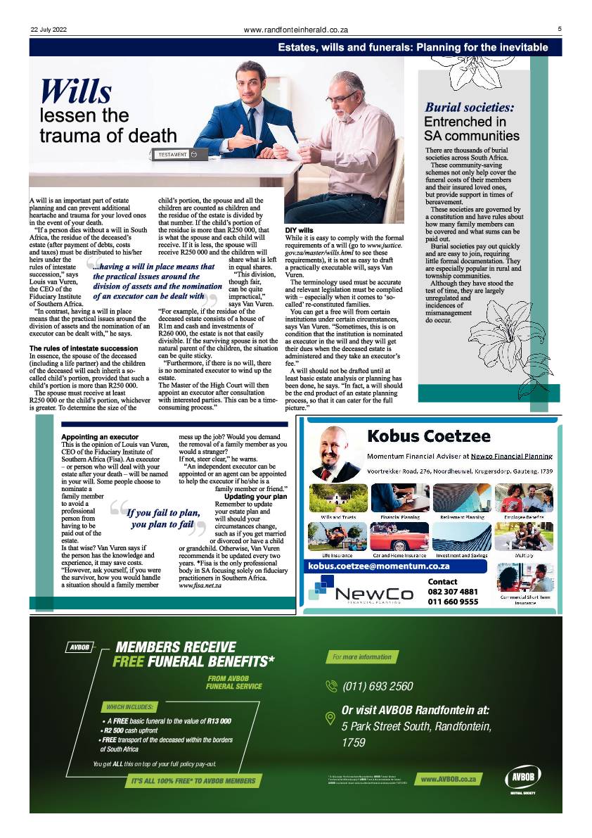 Randfontein Herald 22 July 2022 page 5