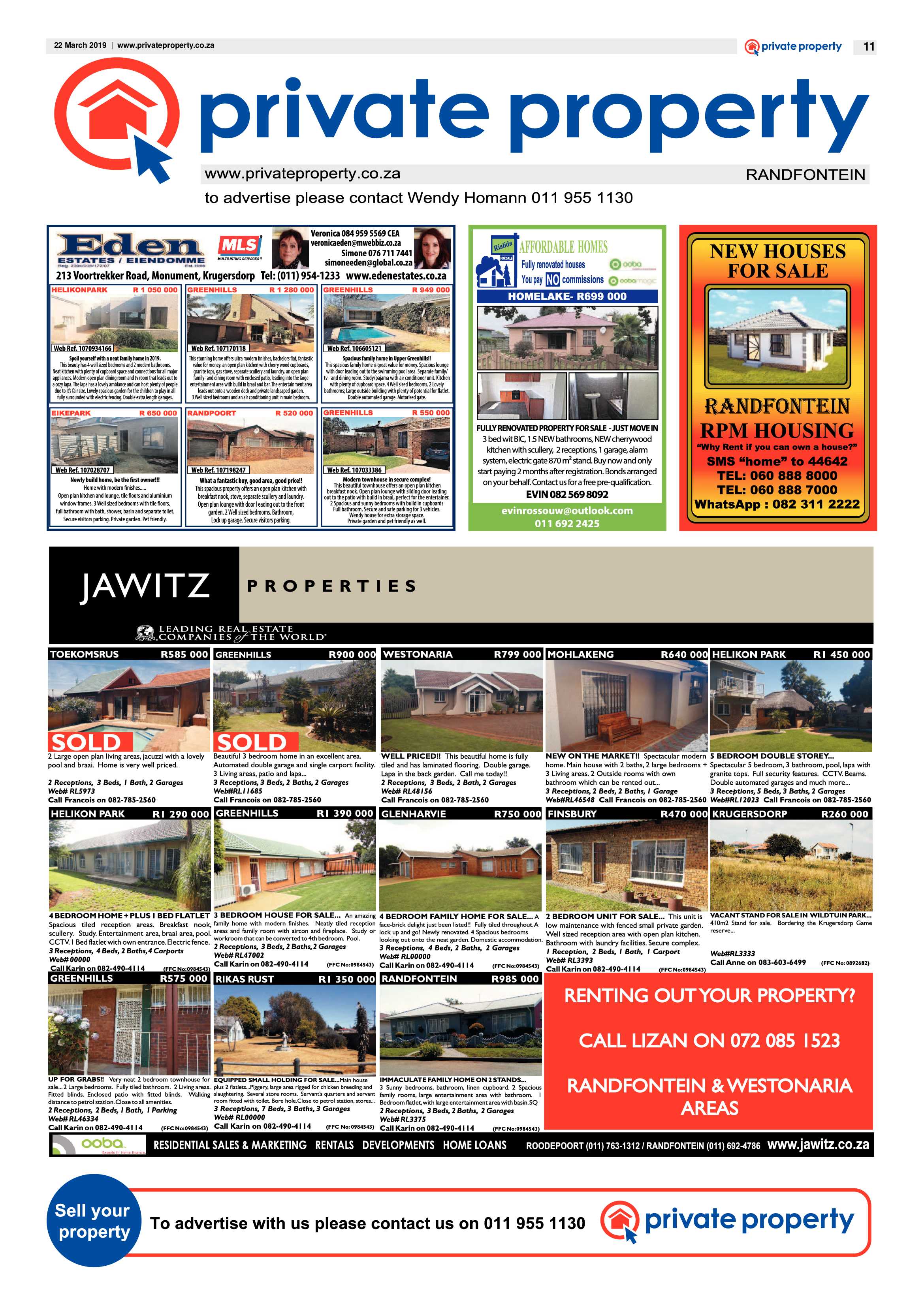 Randfontein Herald 22 March 2019 page 11