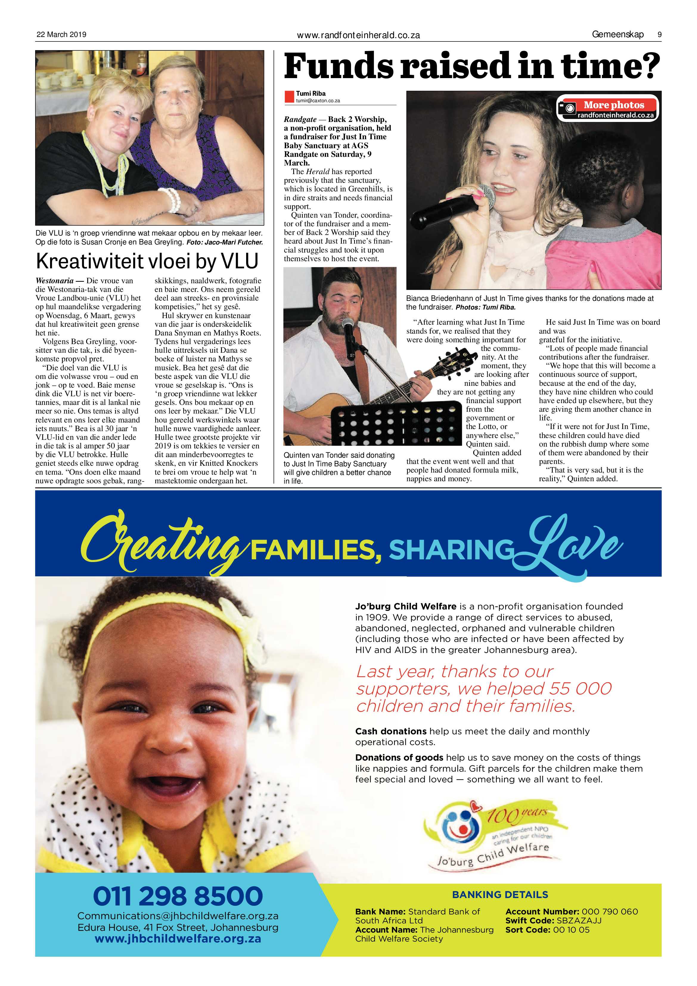 Randfontein Herald 22 March 2019 page 9