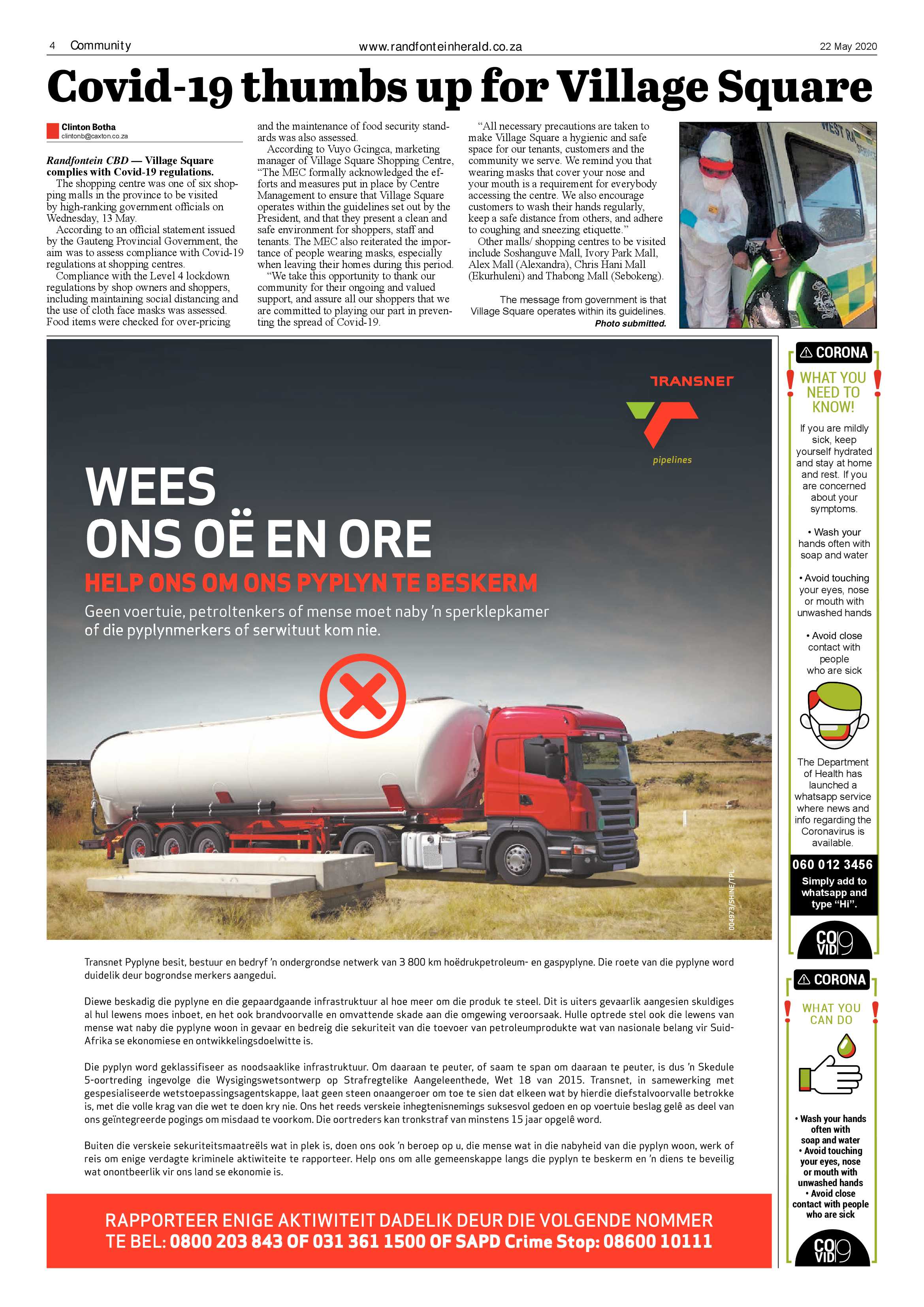 Randfontein Herald 22 May 2020 page 4