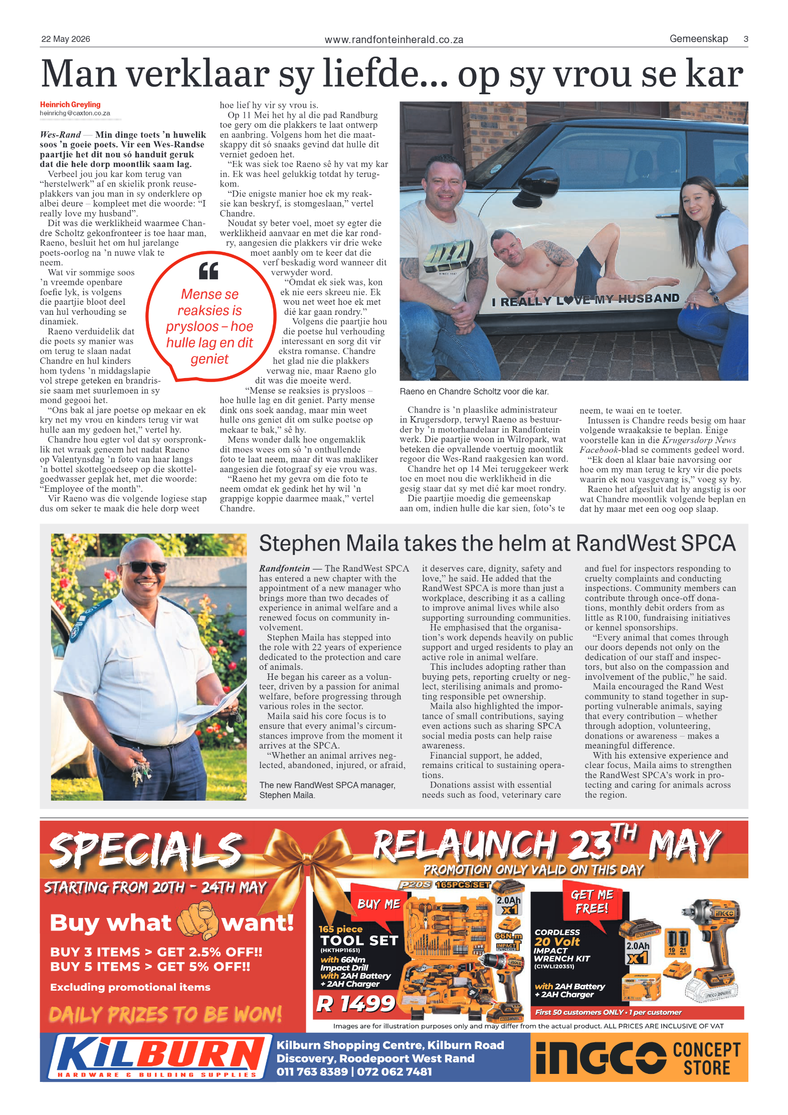 Randfontein Herald 22 May 2026 page 3