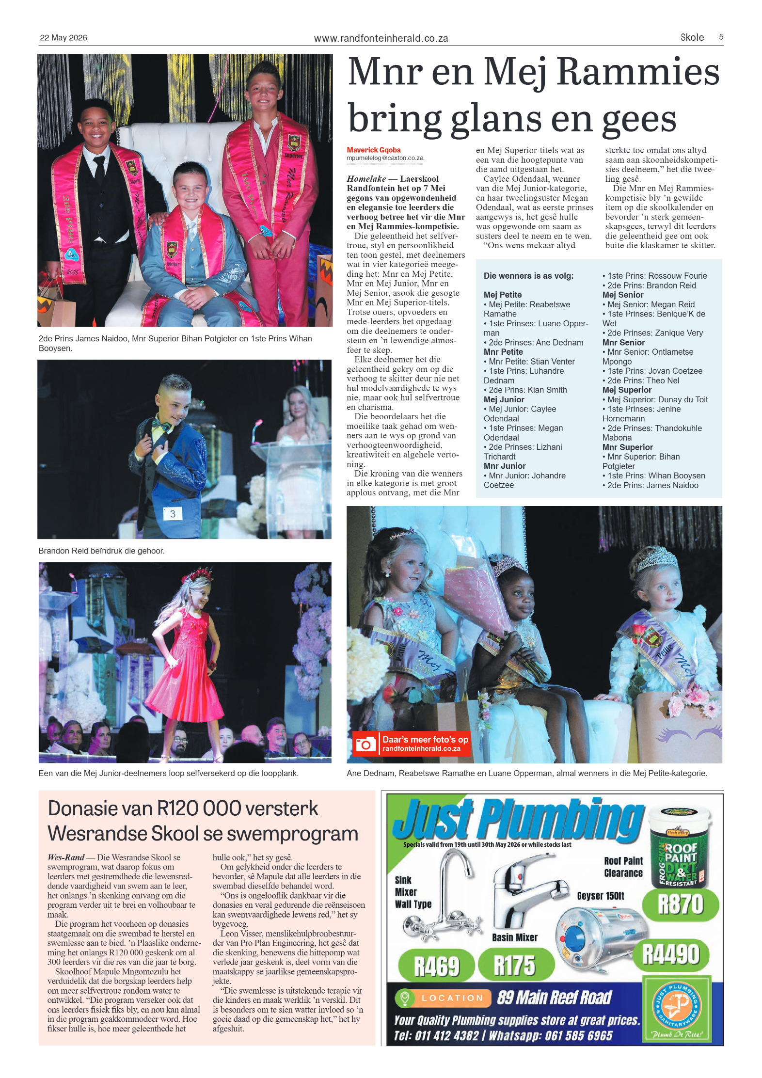 Randfontein Herald 22 May 2026 page 5