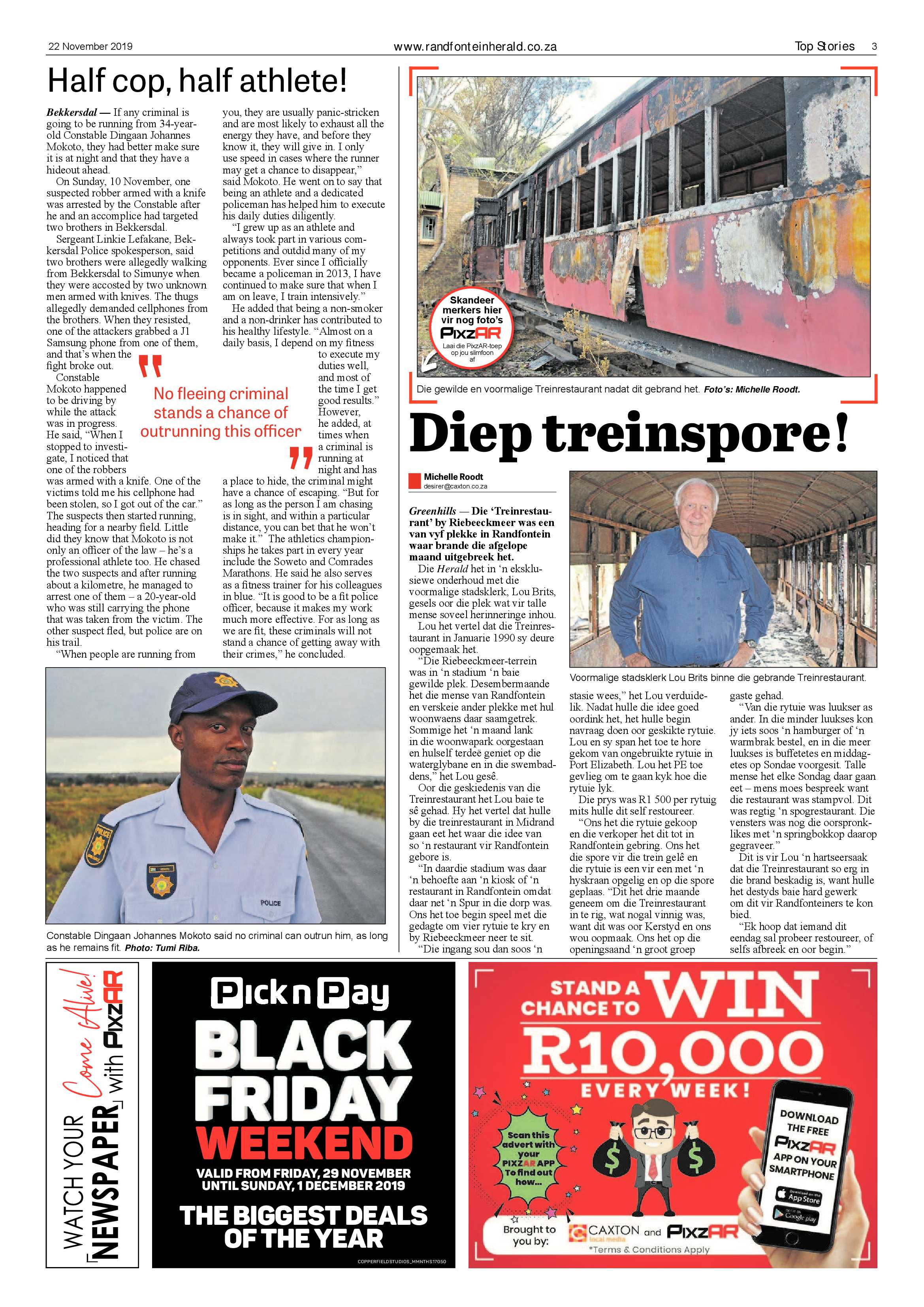 Randfontein Herald 22 November 2019 page 3