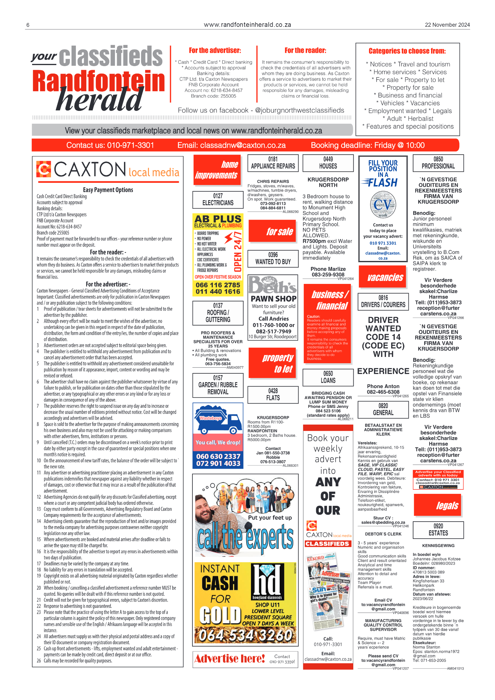 Randfontein Herald 22 November 2024 page 6