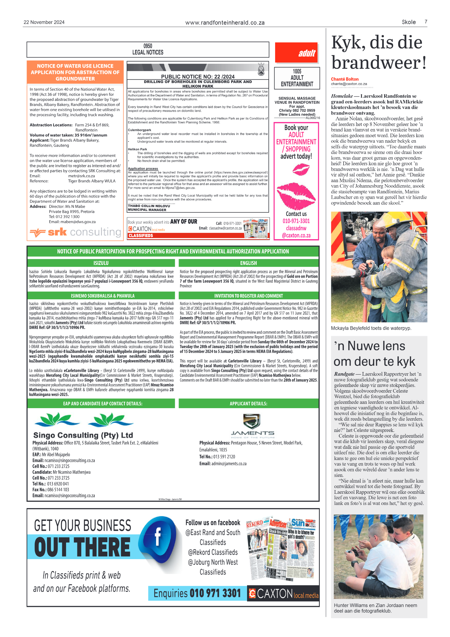 Randfontein Herald 22 November 2024 page 7