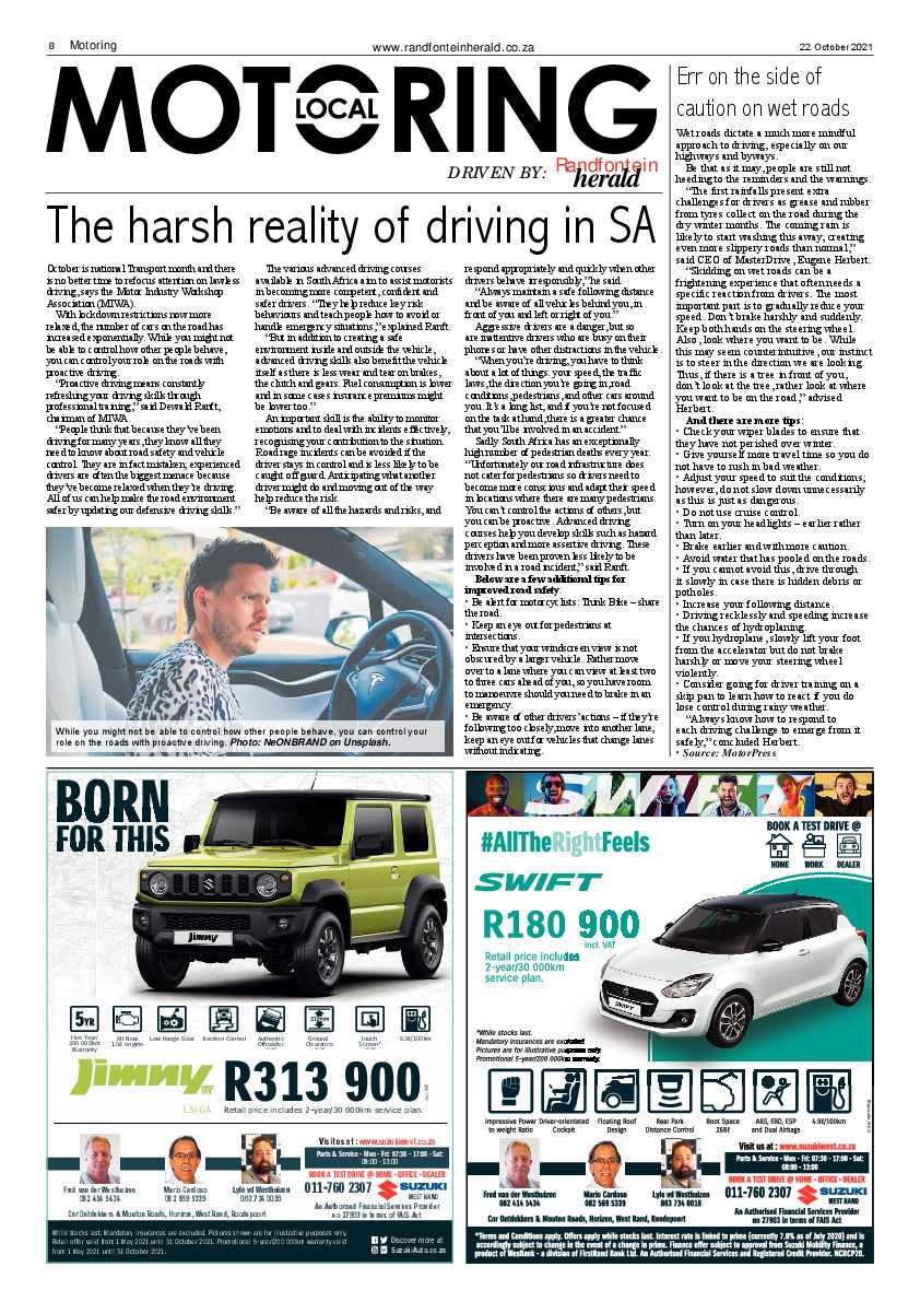 Randfontein Herald 22 October 2021 page 8