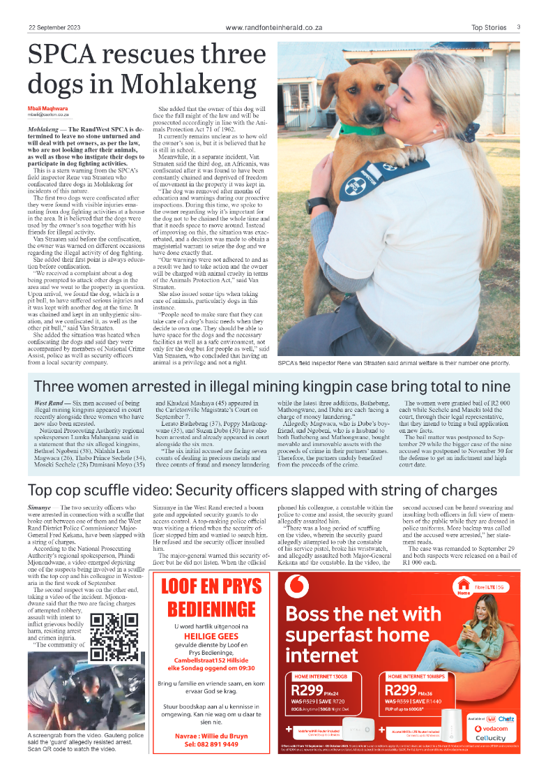 Randfontein Herald 22 September 2023 page 3
