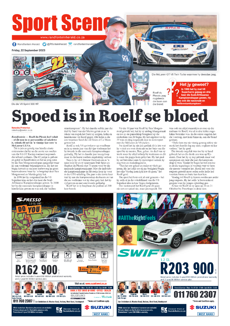 Randfontein Herald 22 September 2023 page 8