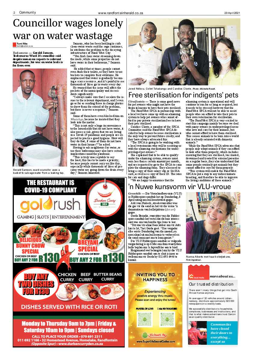 Randfontein Herald 23 April 2021 page 2