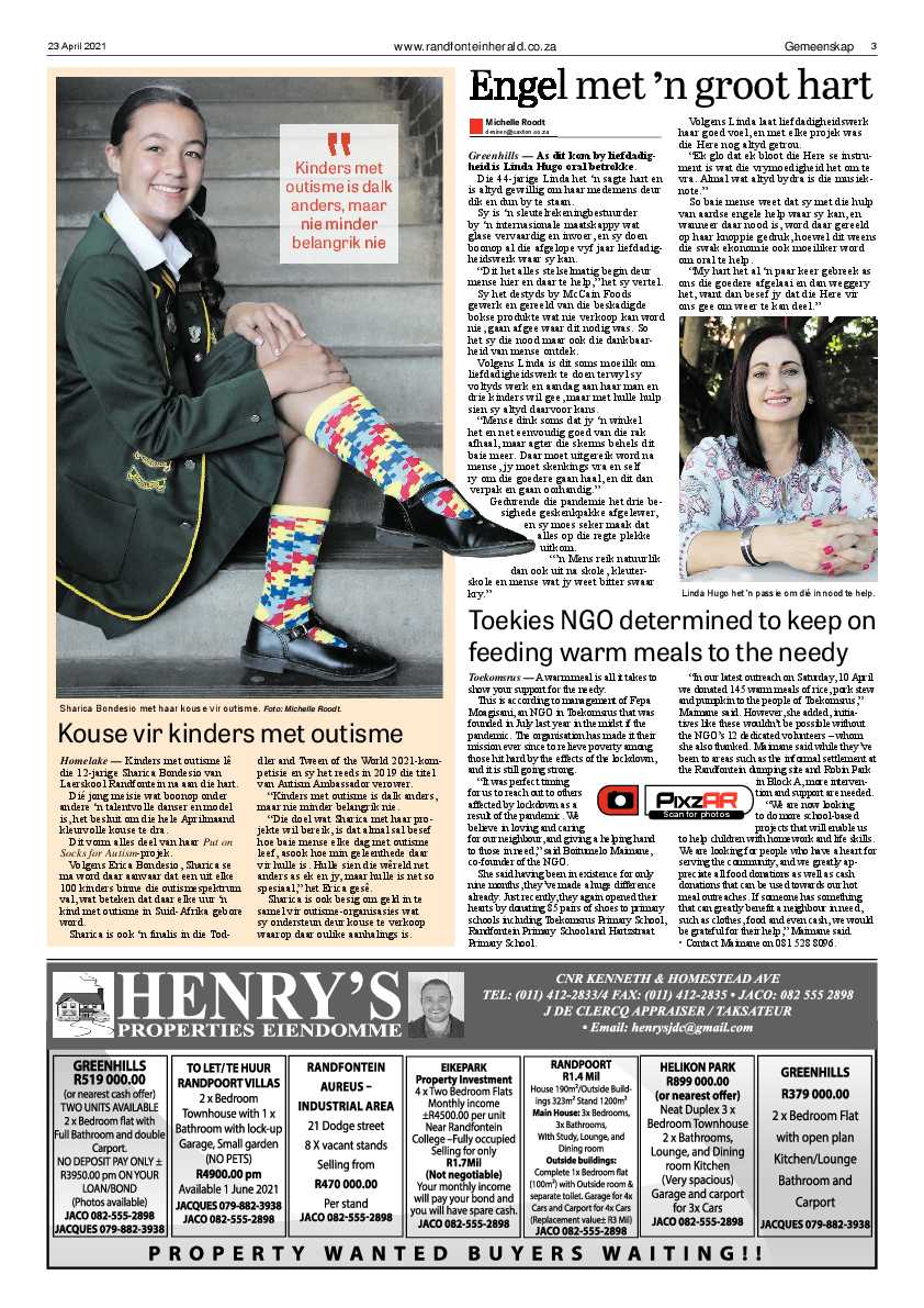 Randfontein Herald 23 April 2021 page 3