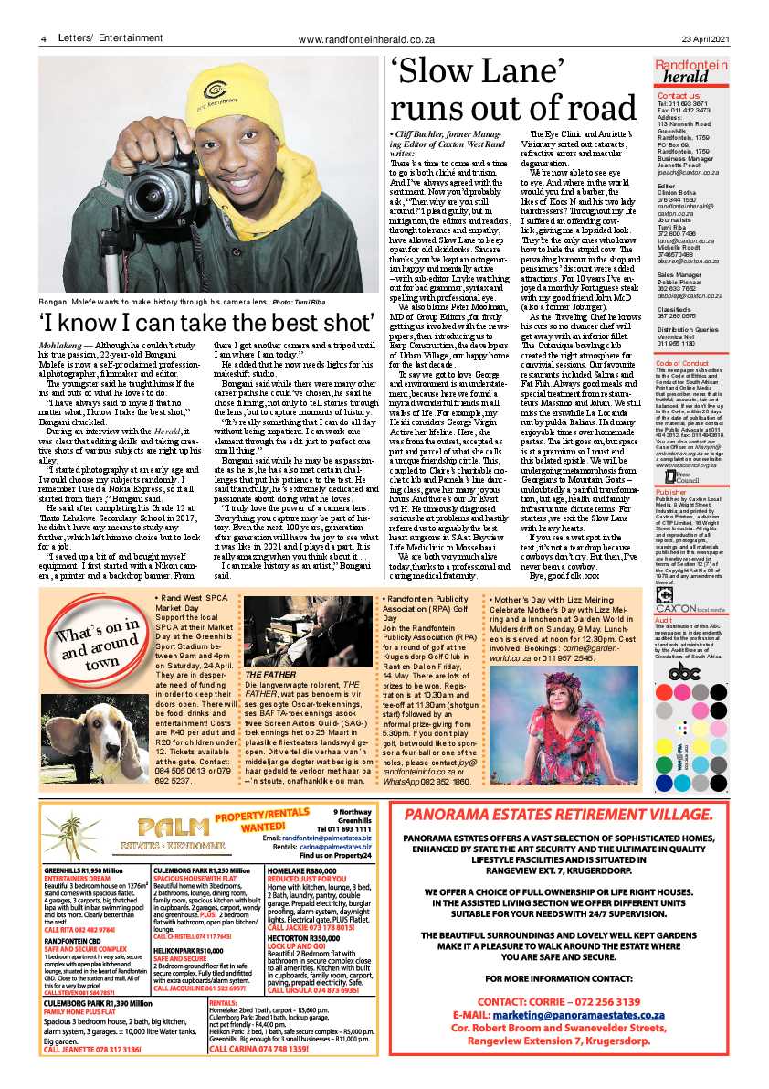 Randfontein Herald 23 April 2021 page 4