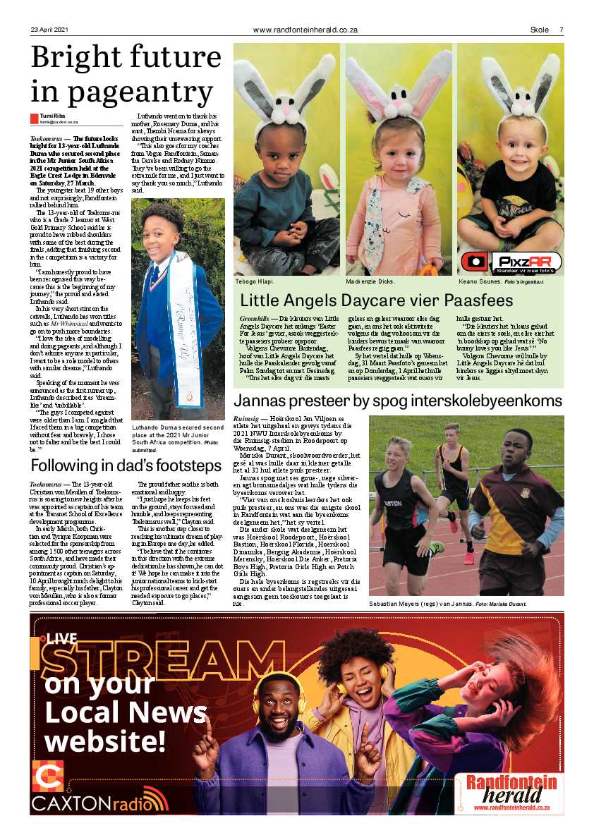 Randfontein Herald 23 April 2021 page 7