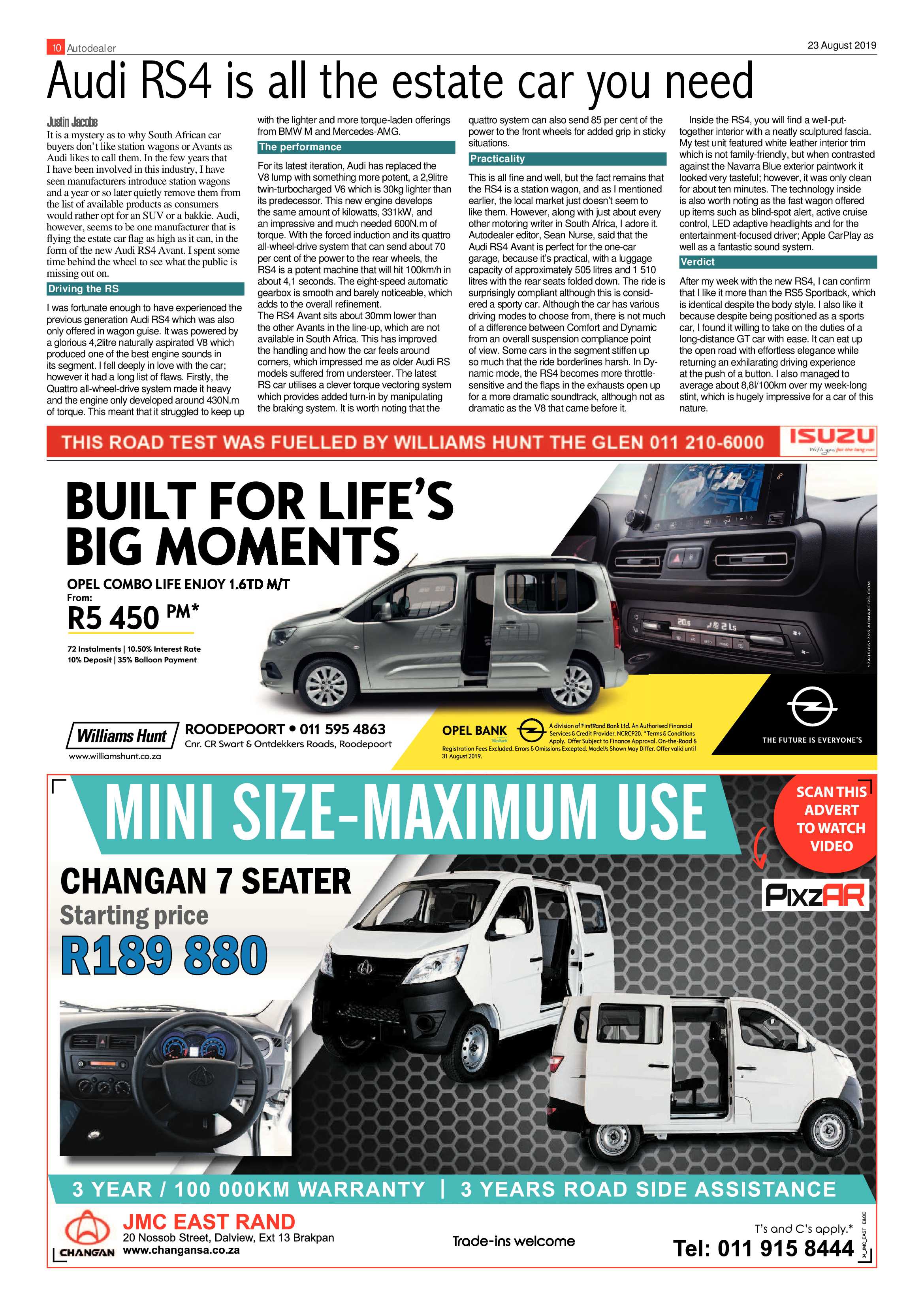 Randfontein Herald 23 August 2019 page 10