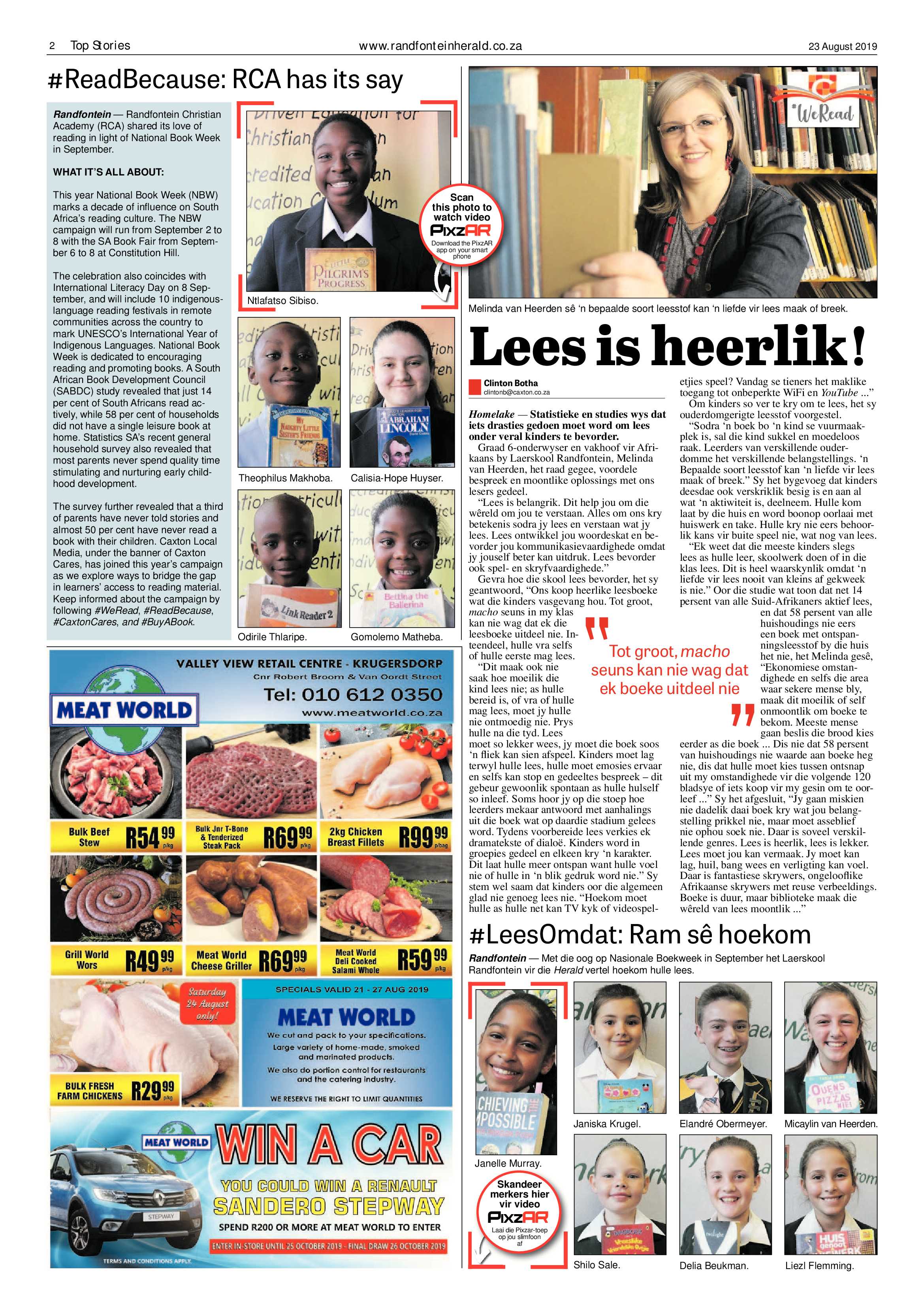 Randfontein Herald 23 August 2019 page 2