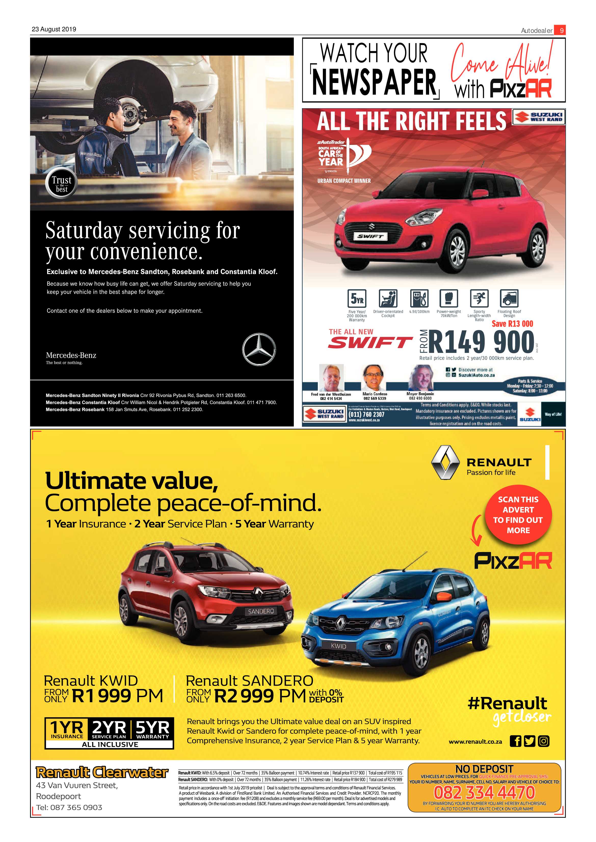 Randfontein Herald 23 August 2019 page 9