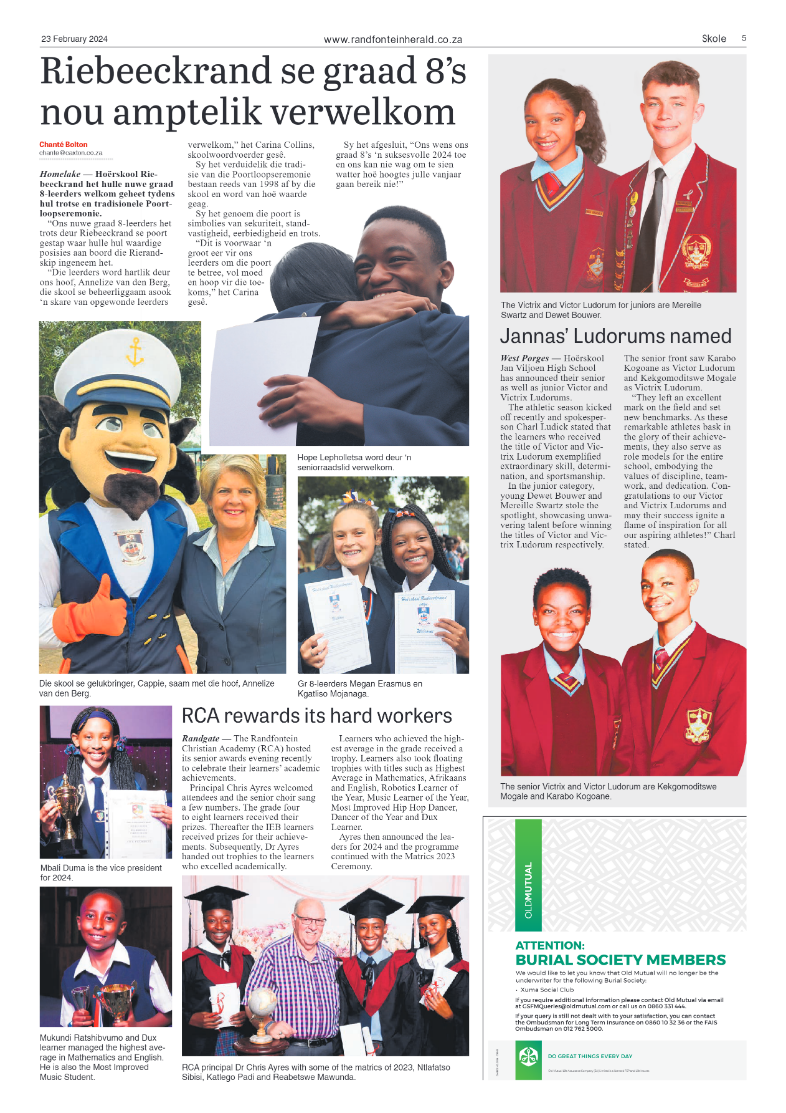 Randfontein Herald 23 February 2024 page 5