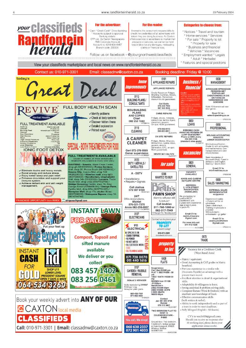 Randfontein Herald 23 February 2024 page 6