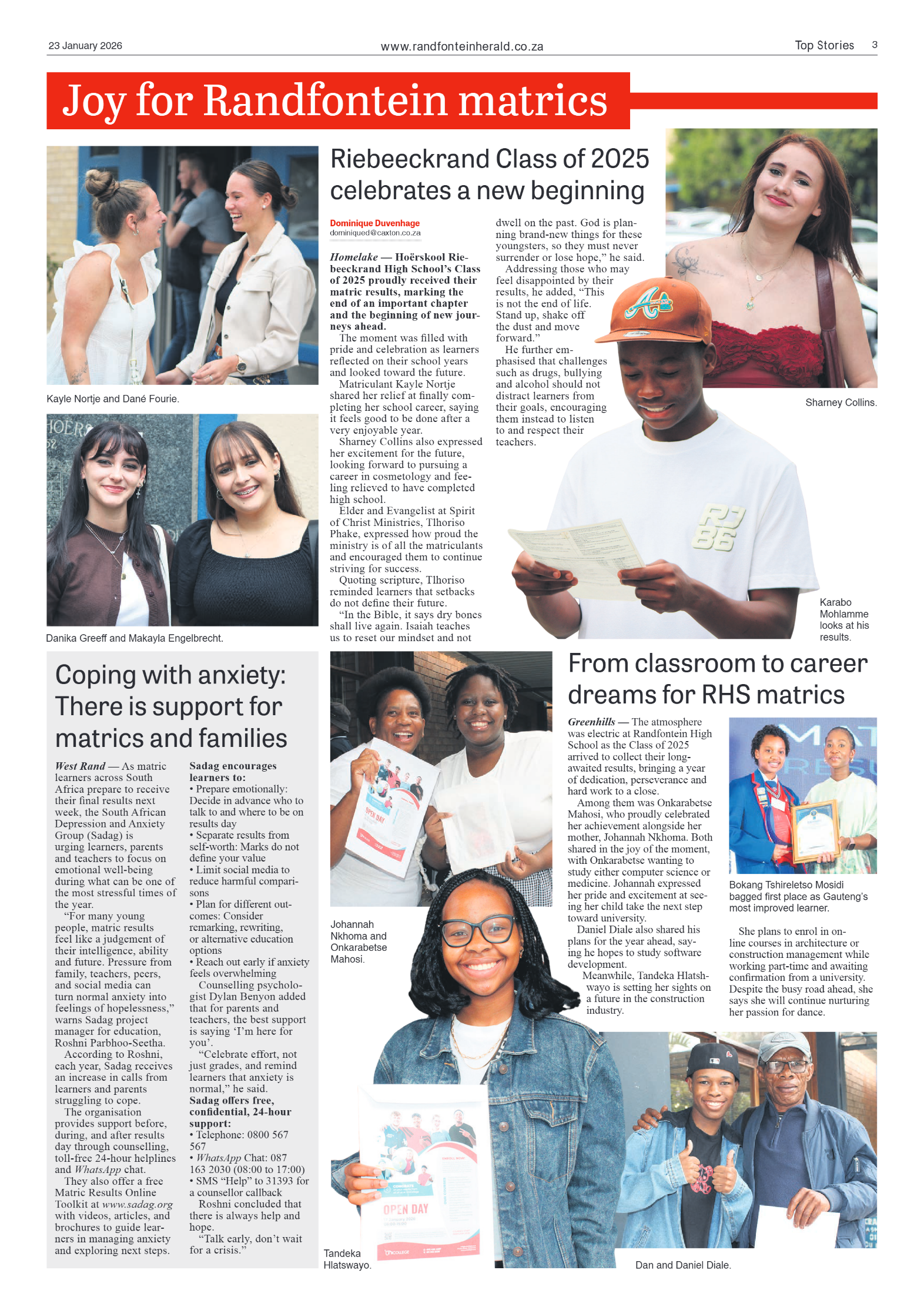 Randfontein Herald 23 January 2026 page 3