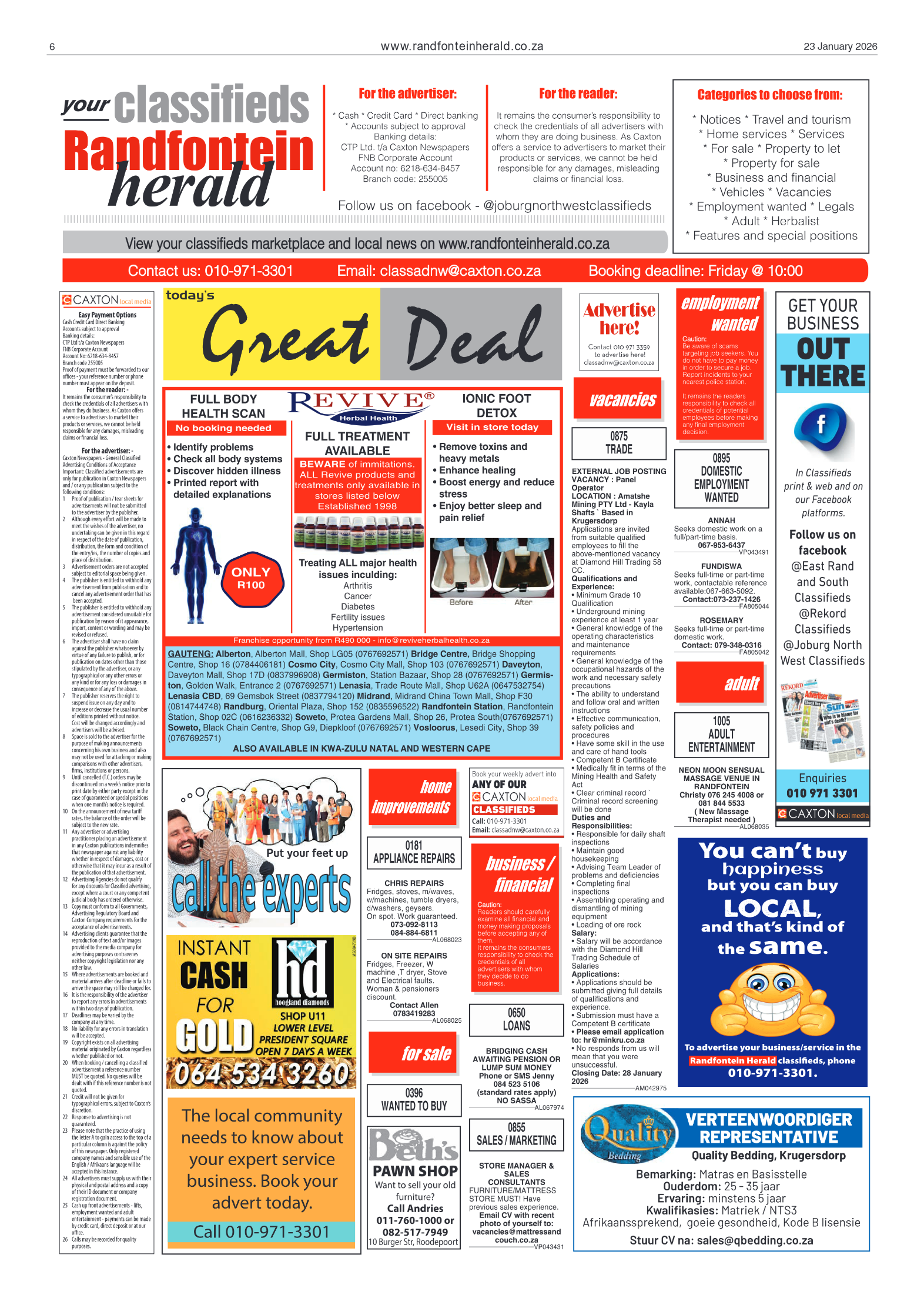 Randfontein Herald 23 January 2026 page 6