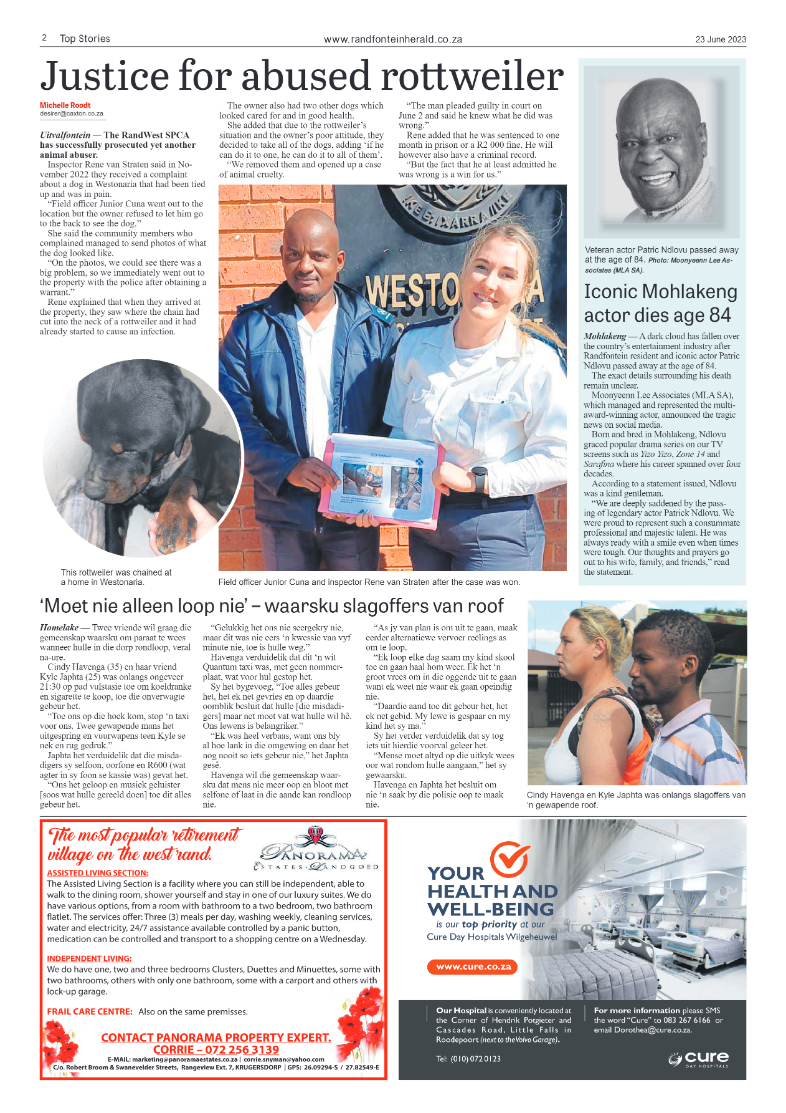 Randfontein Herald 23 June 2023 page 2