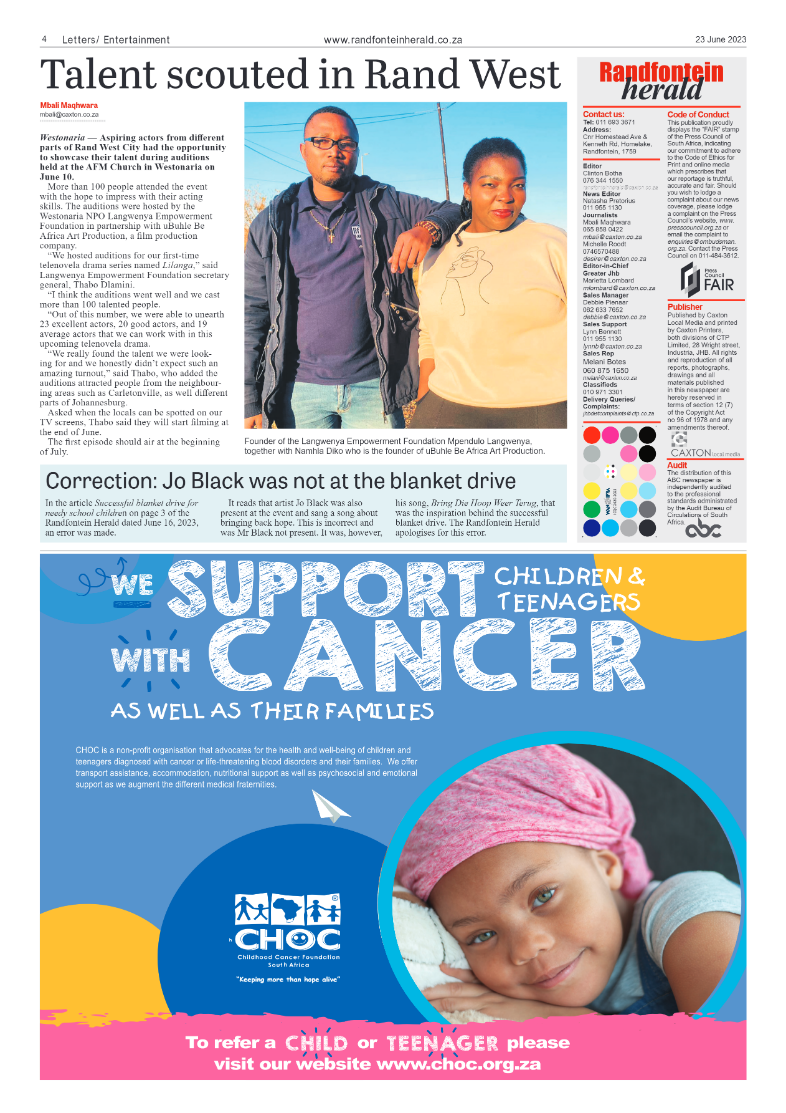Randfontein Herald 23 June 2023 page 4