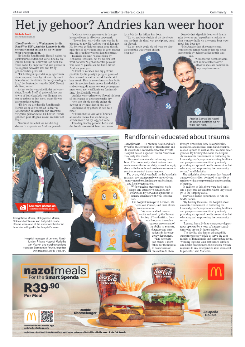Randfontein Herald 23 June 2023 page 5