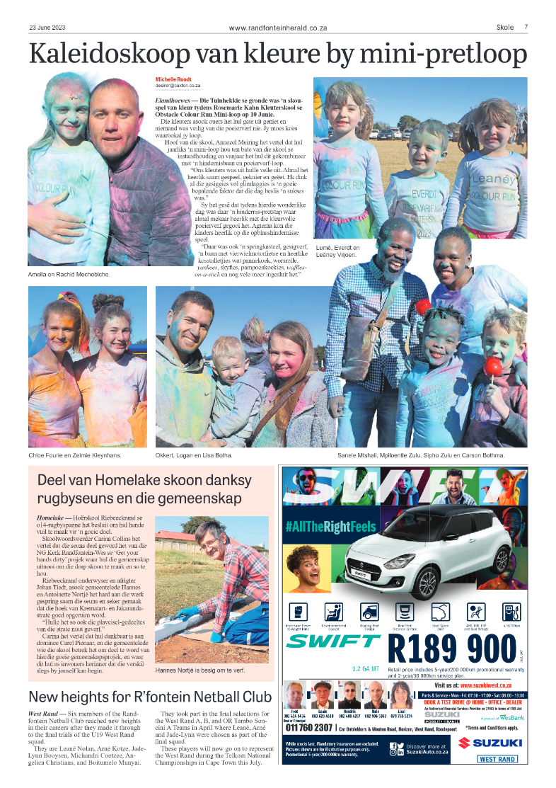 Randfontein Herald 23 June 2023 page 7