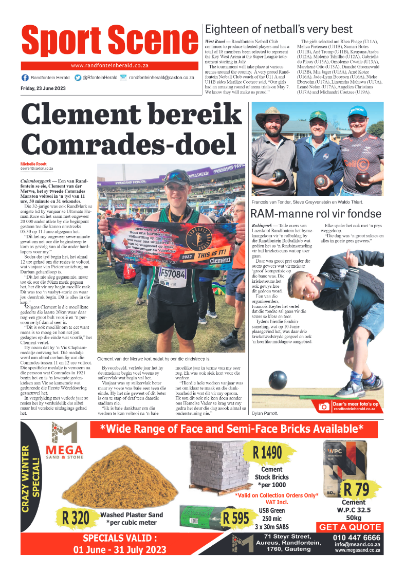 Randfontein Herald 23 June 2023 page 8