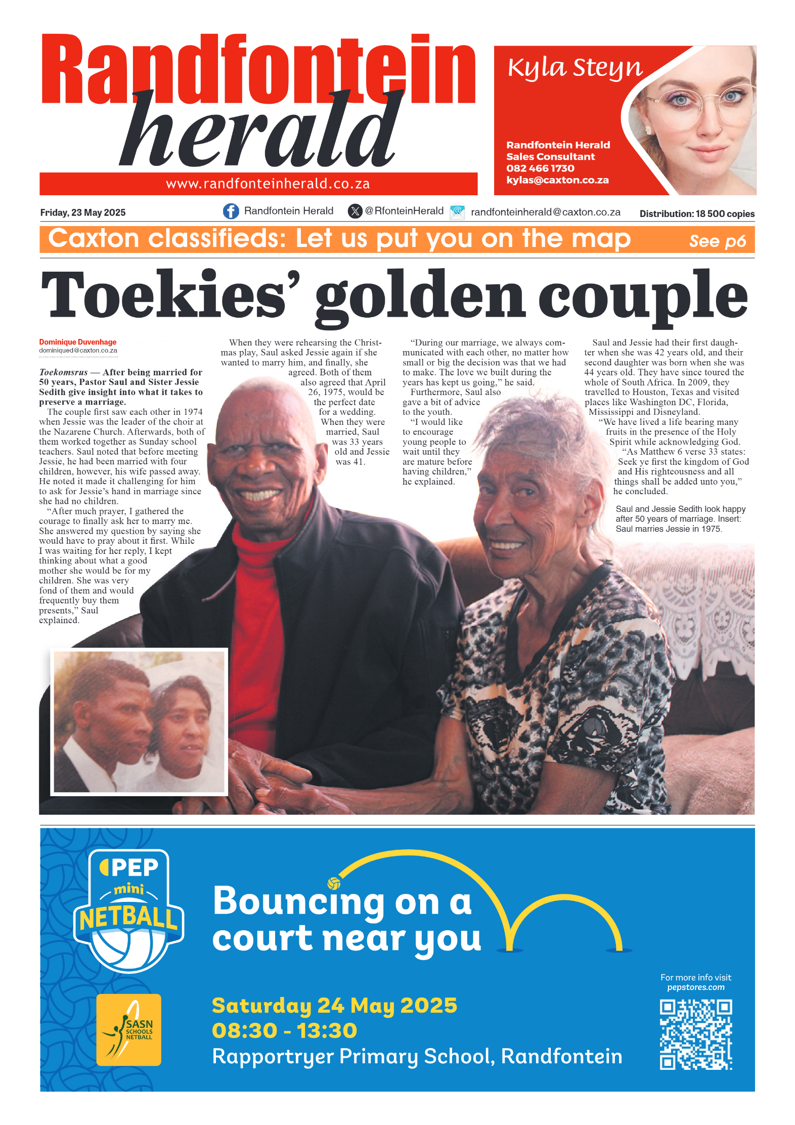 Randfontein Herald 23 May 2025 page 1