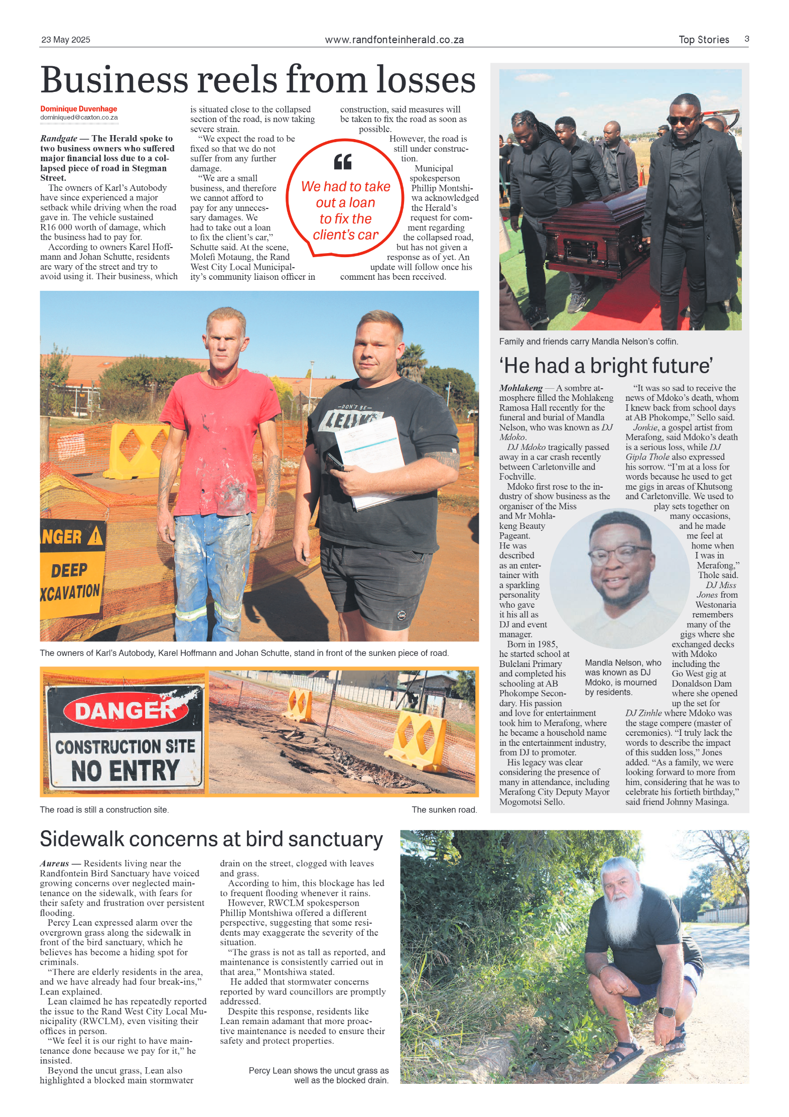 Randfontein Herald 23 May 2025 page 3