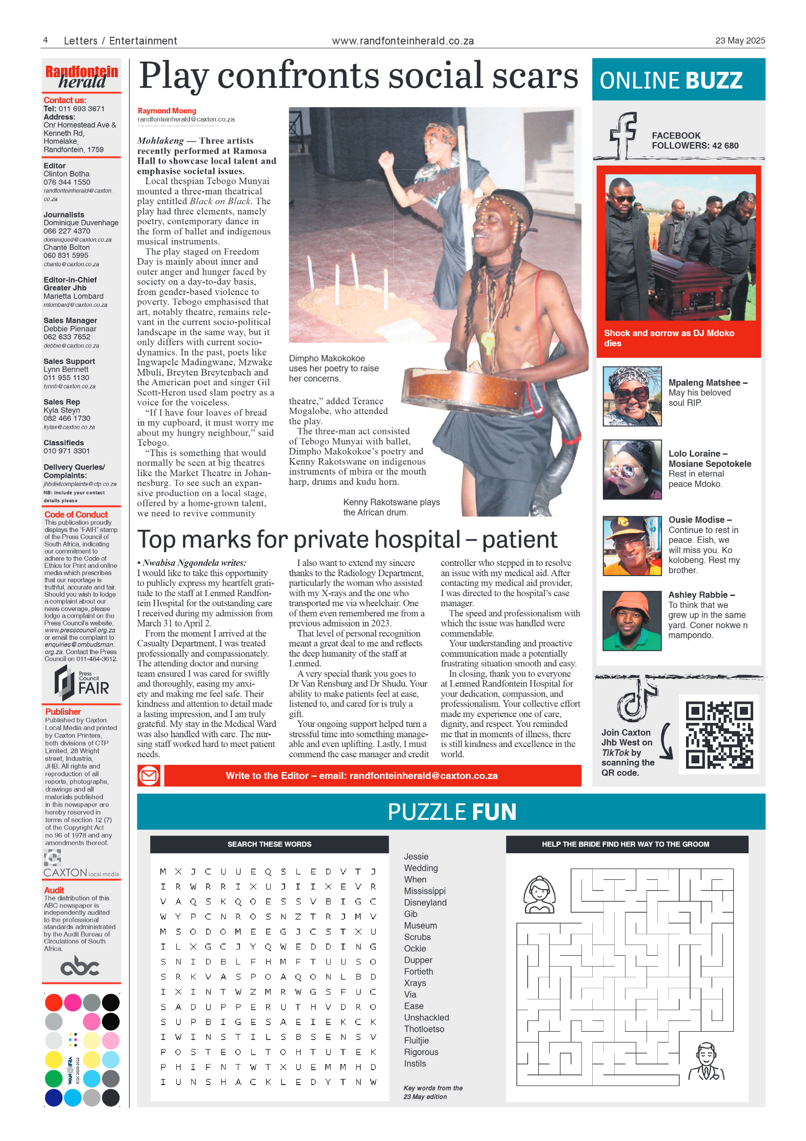 Randfontein Herald 23 May 2025 page 4