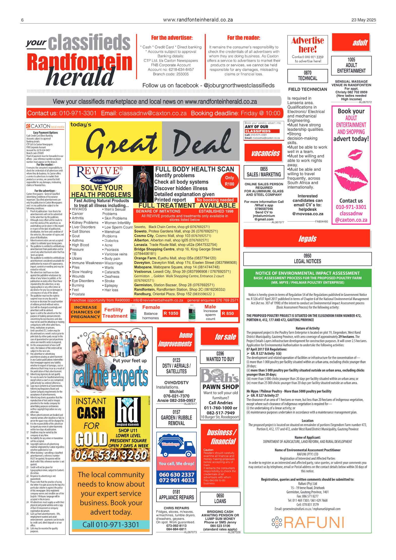 Randfontein Herald 23 May 2025 page 6