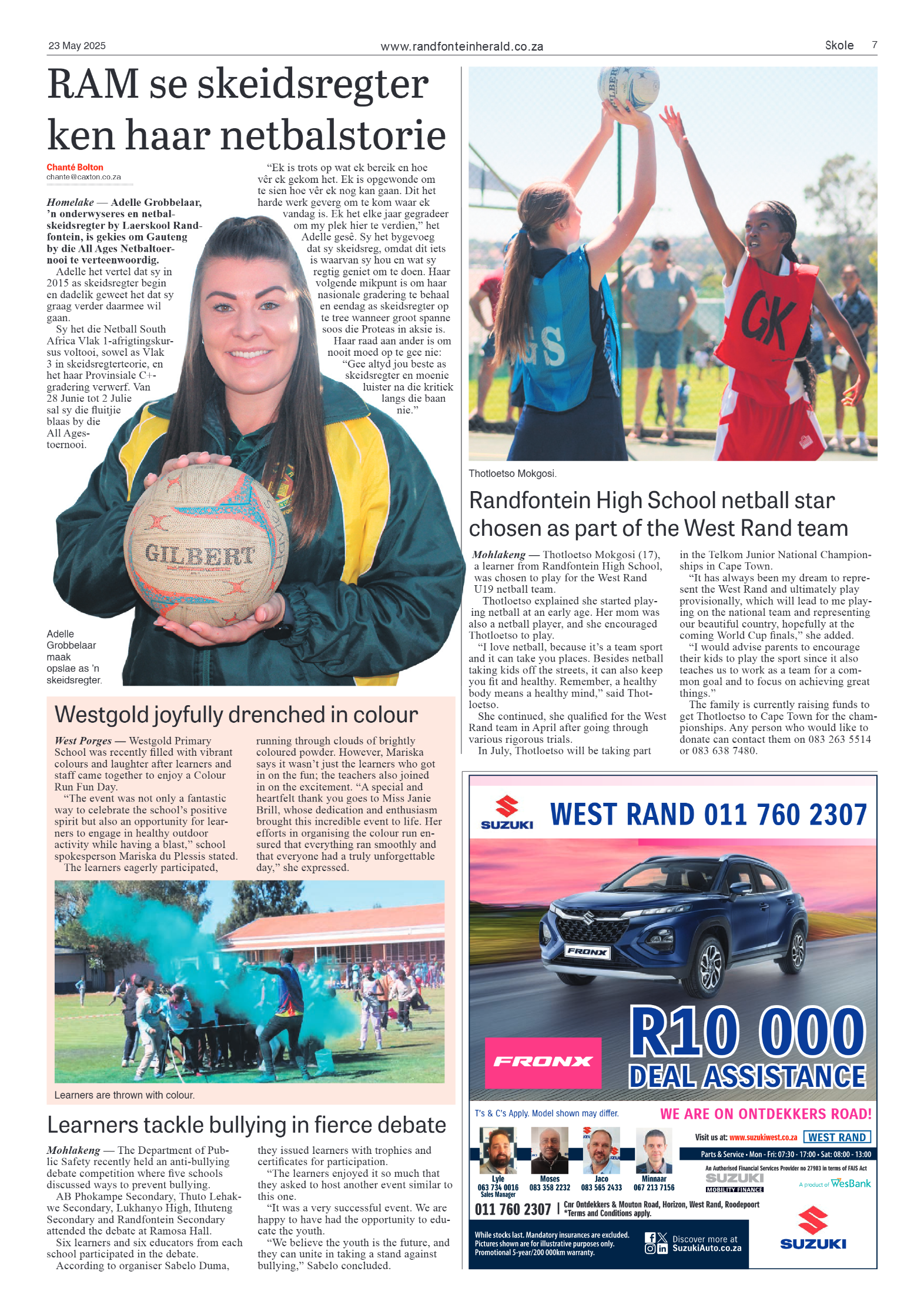 Randfontein Herald 23 May 2025 page 7