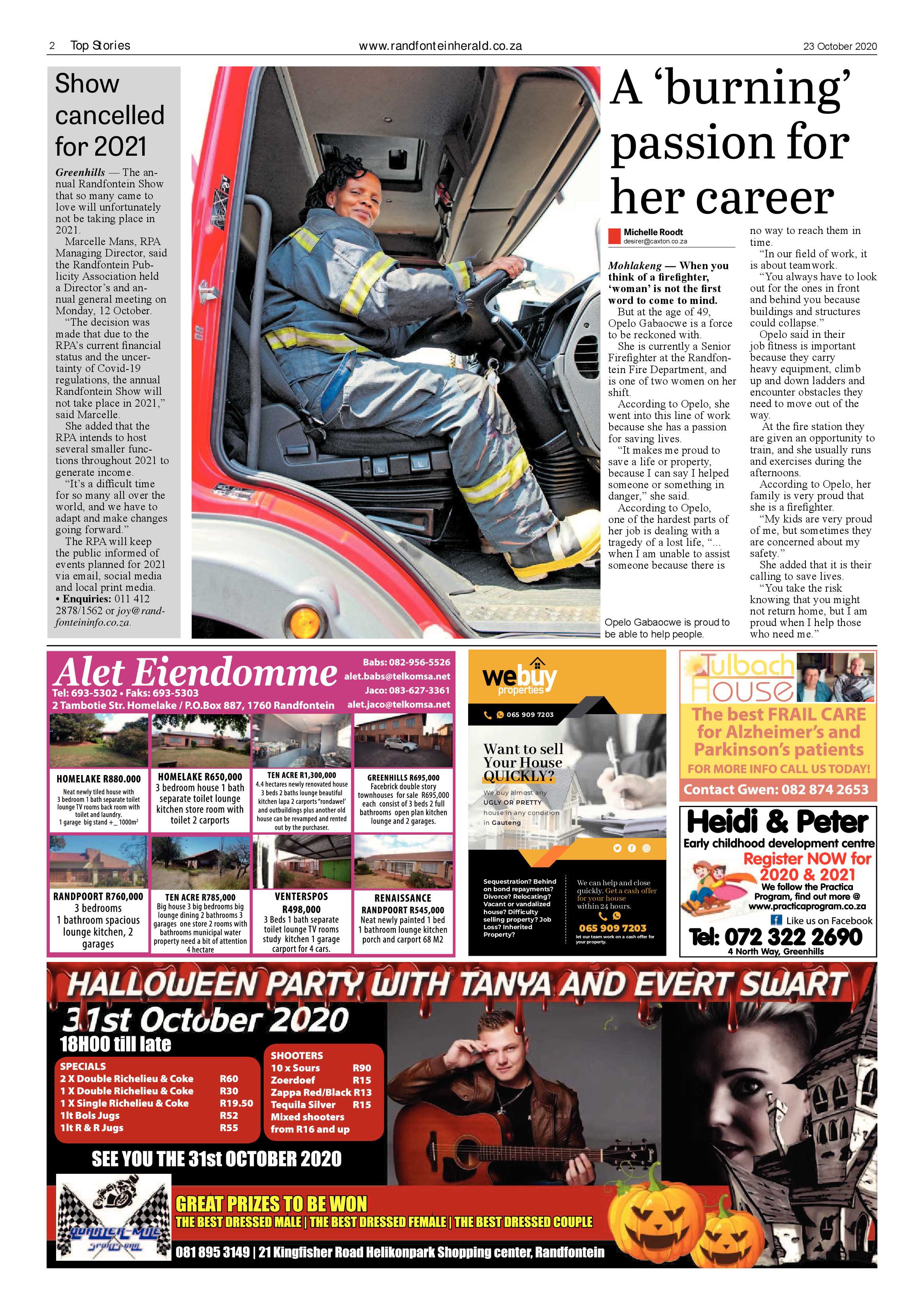 Randfontein Herald 23 October 2020 page 2
