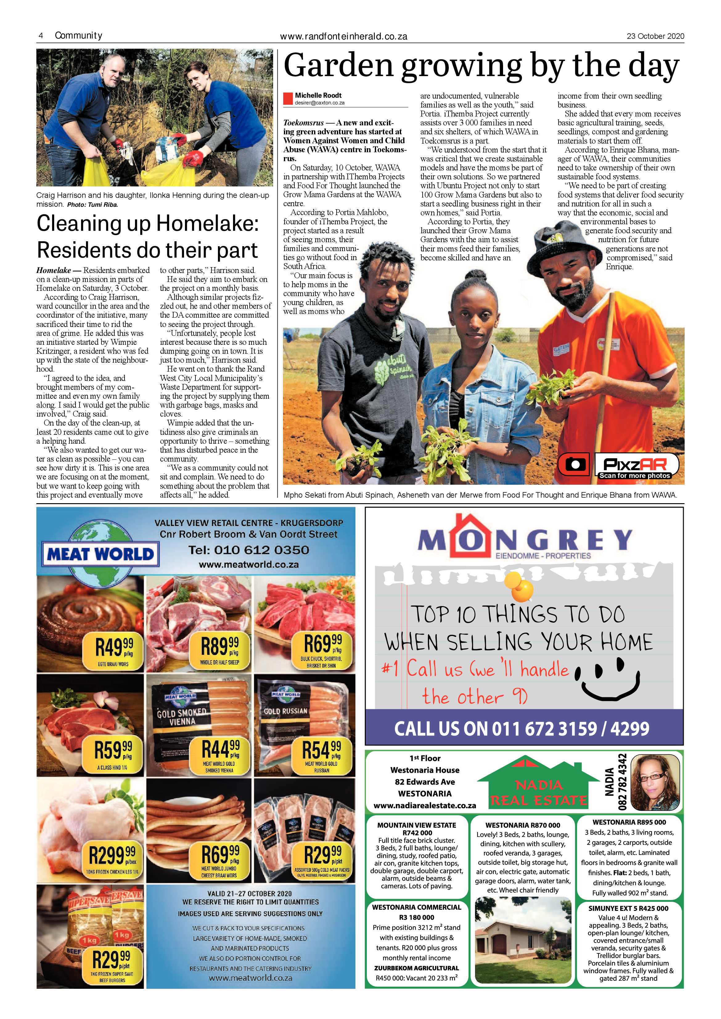 Randfontein Herald 23 October 2020 page 4