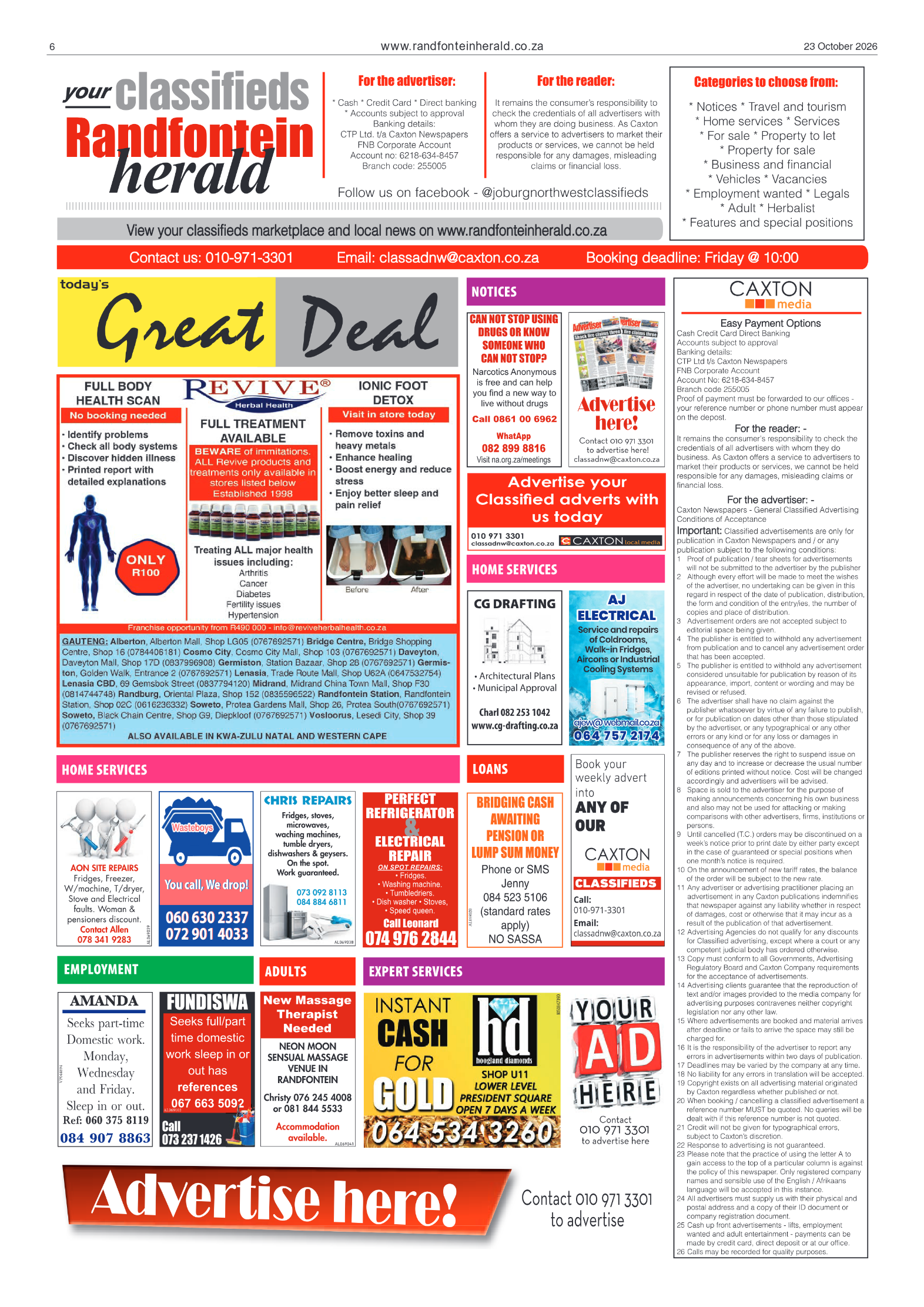 Randfontein Herald 23 October 2026 page 6