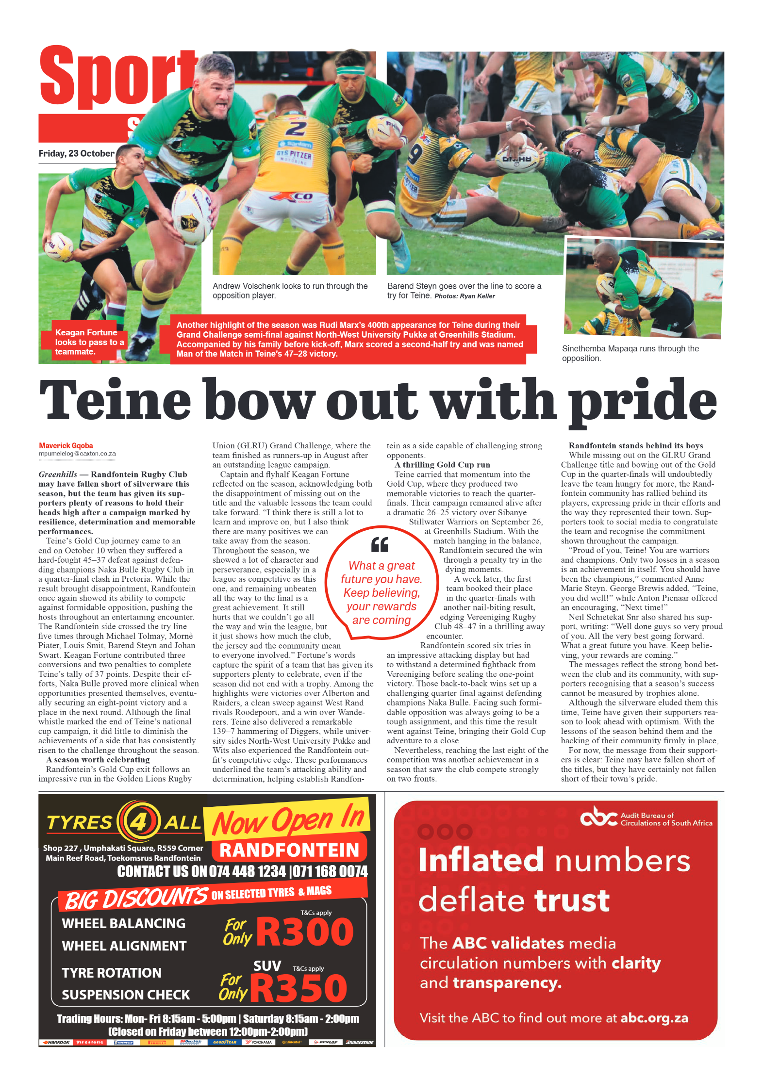 Randfontein Herald 23 October 2026 page 8