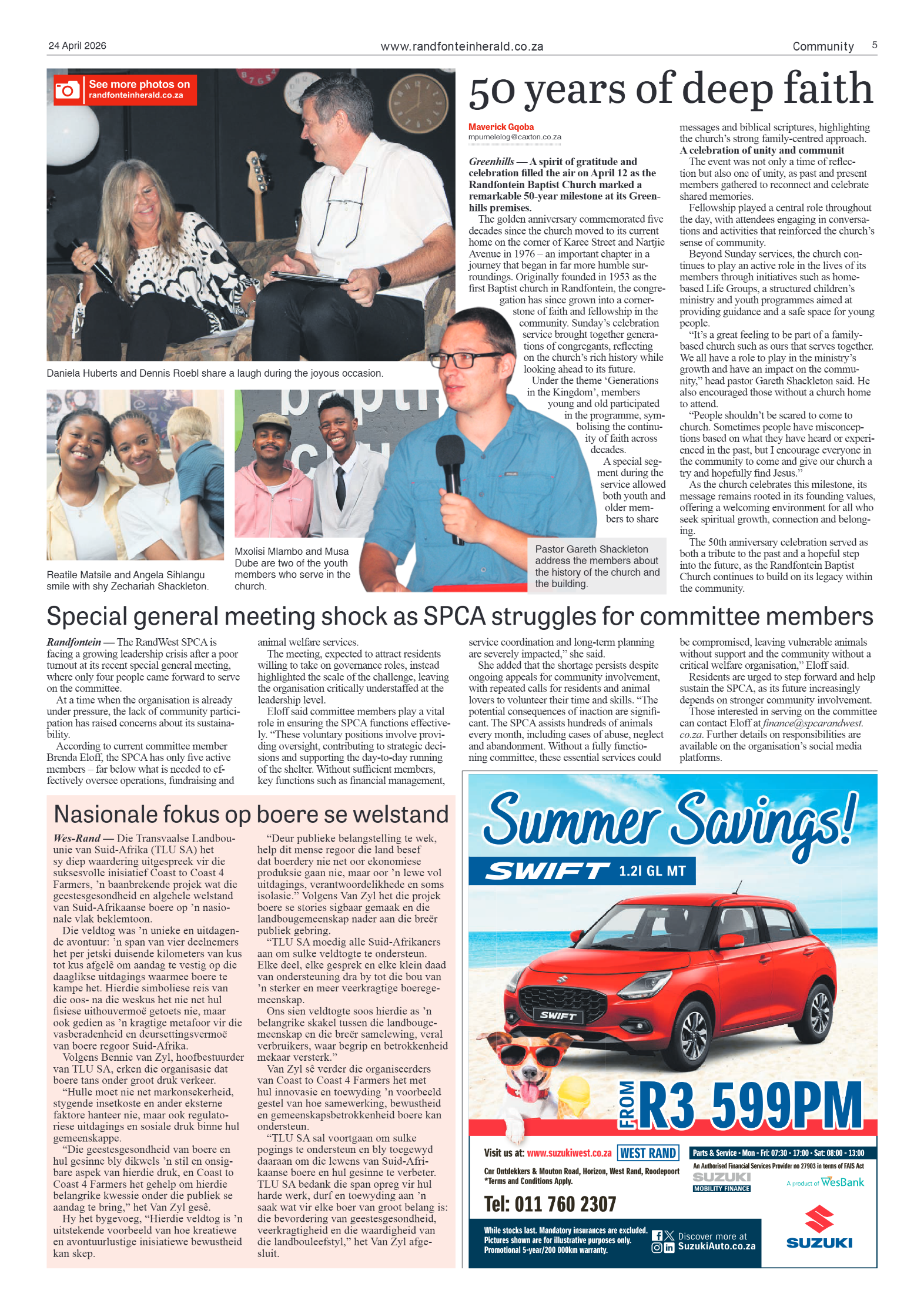 Randfontein Herald 24 April 2026 page 5