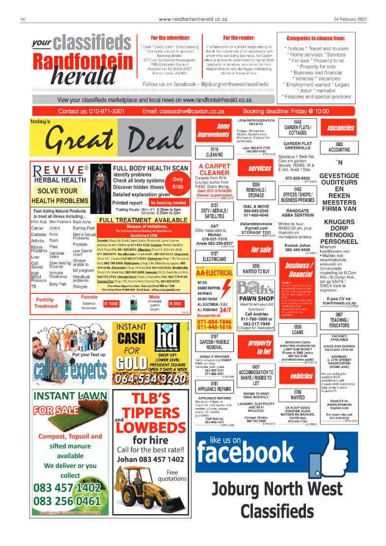 Randfontein Herald 24 February 2023 page 10