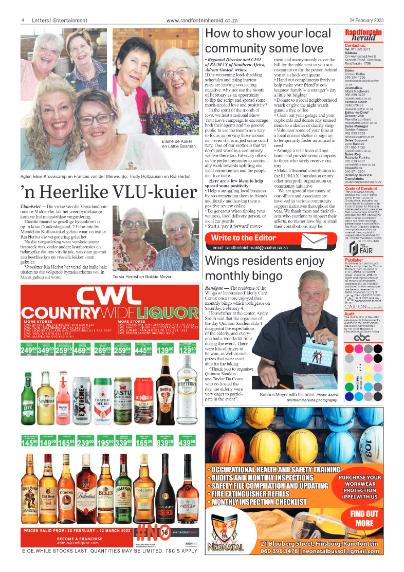 Randfontein Herald 24 February 2023 page 4