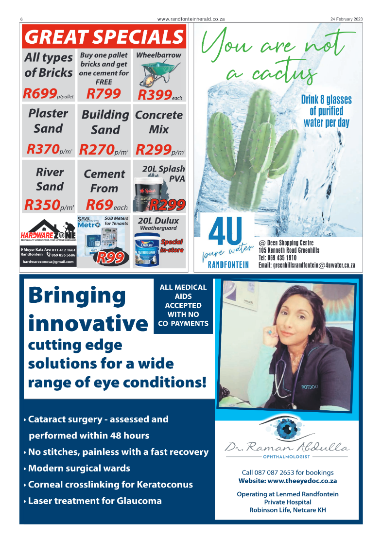 Randfontein Herald 24 February 2023 page 6