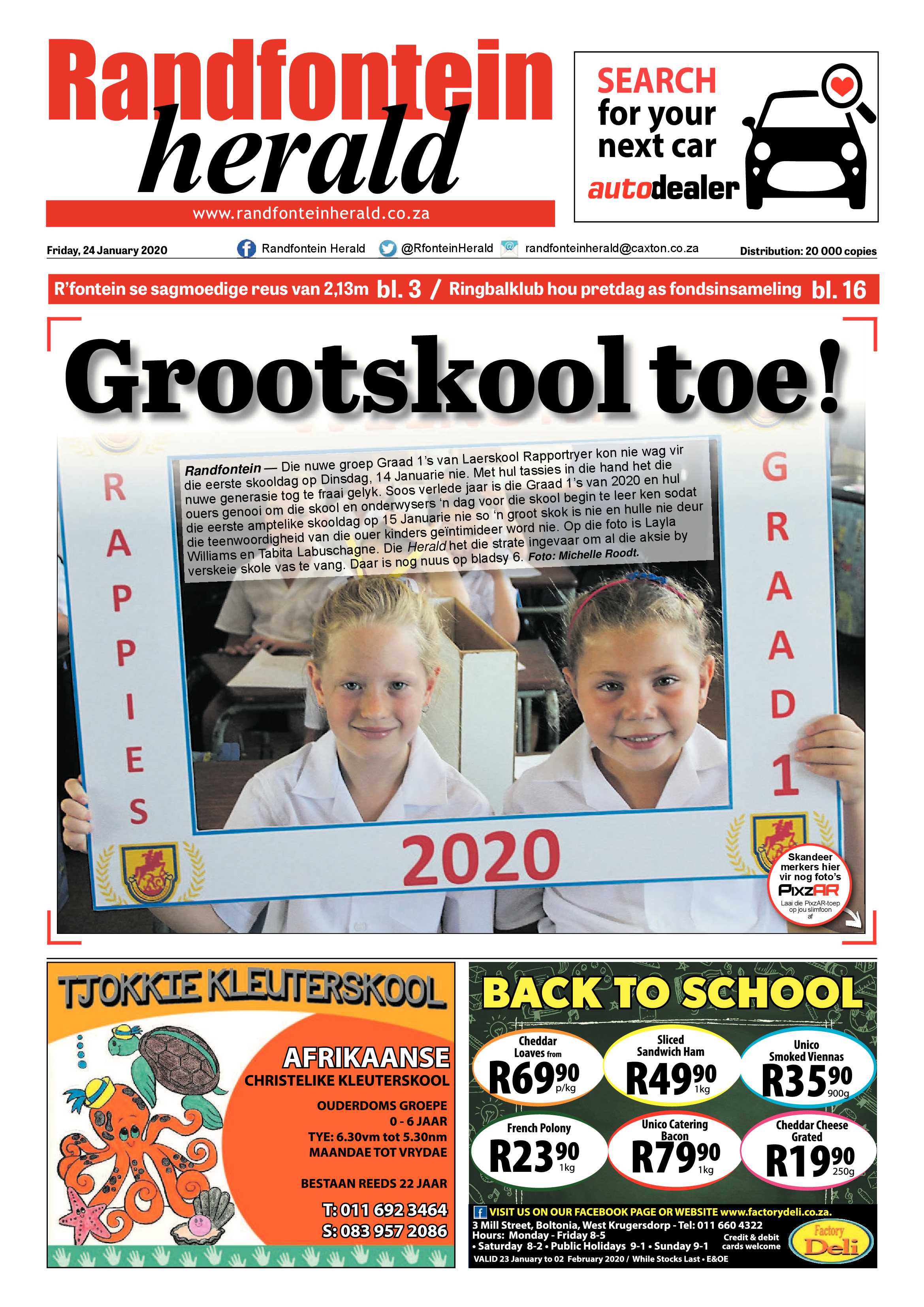 Randfontein Herald 24 January 2020 page 1