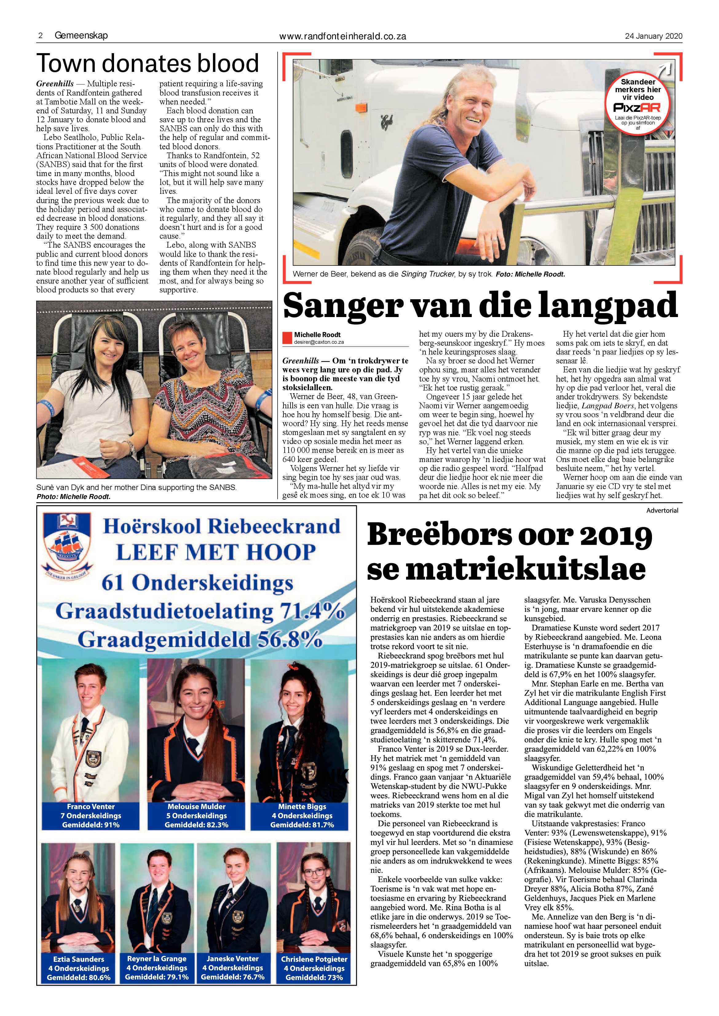 Randfontein Herald 24 January 2020 page 2