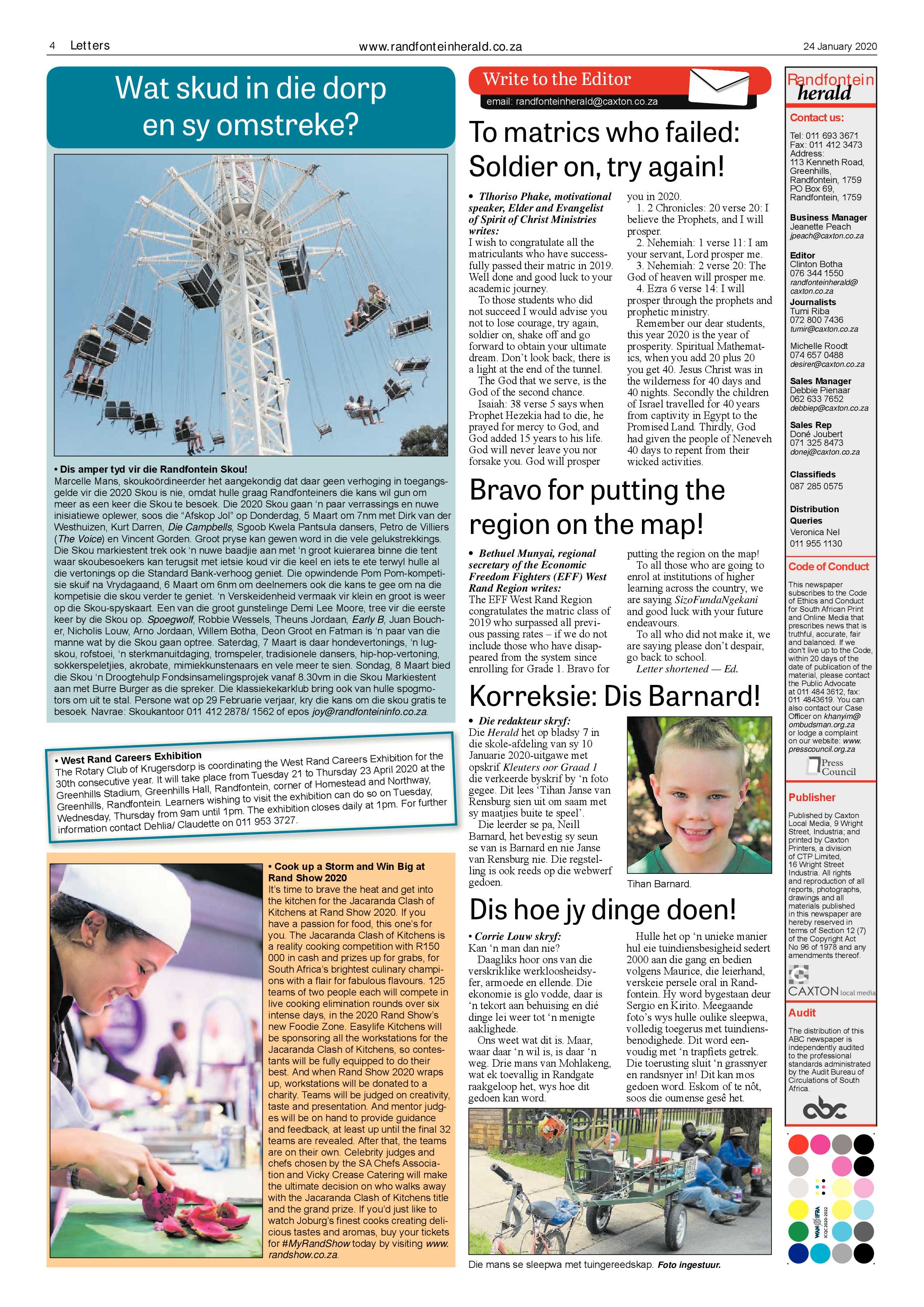 Randfontein Herald 24 January 2020 page 4
