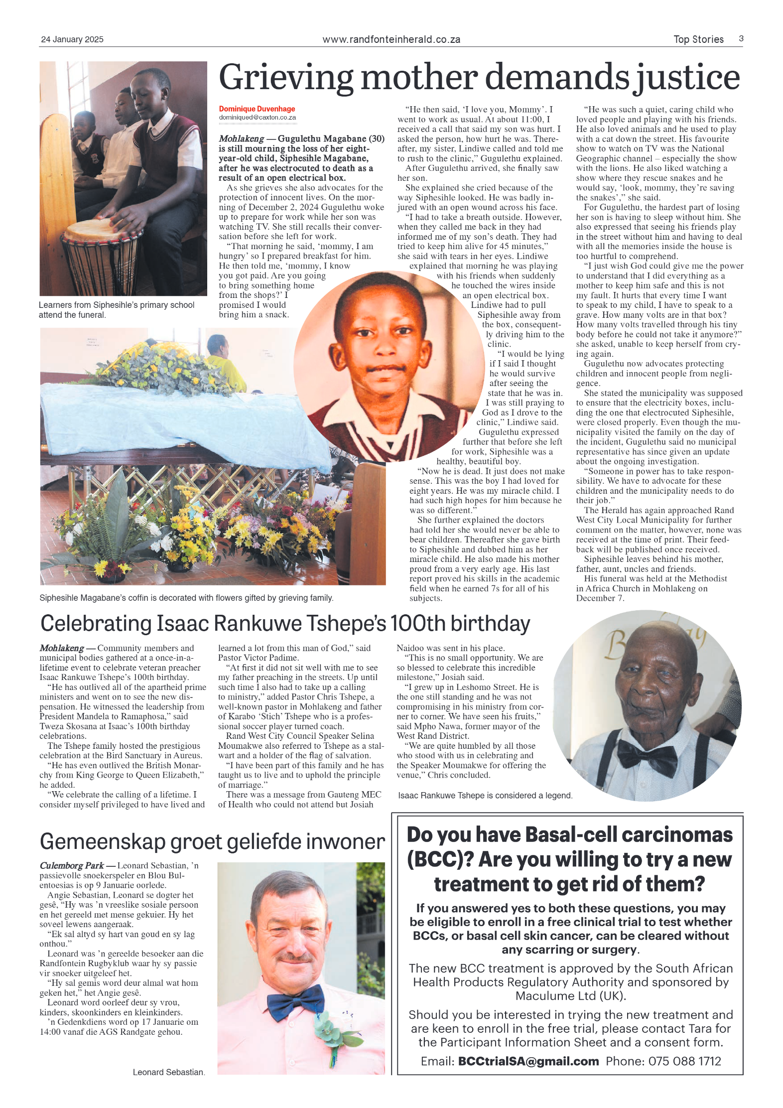 Randfontein Herald 24 January 2025 page 3