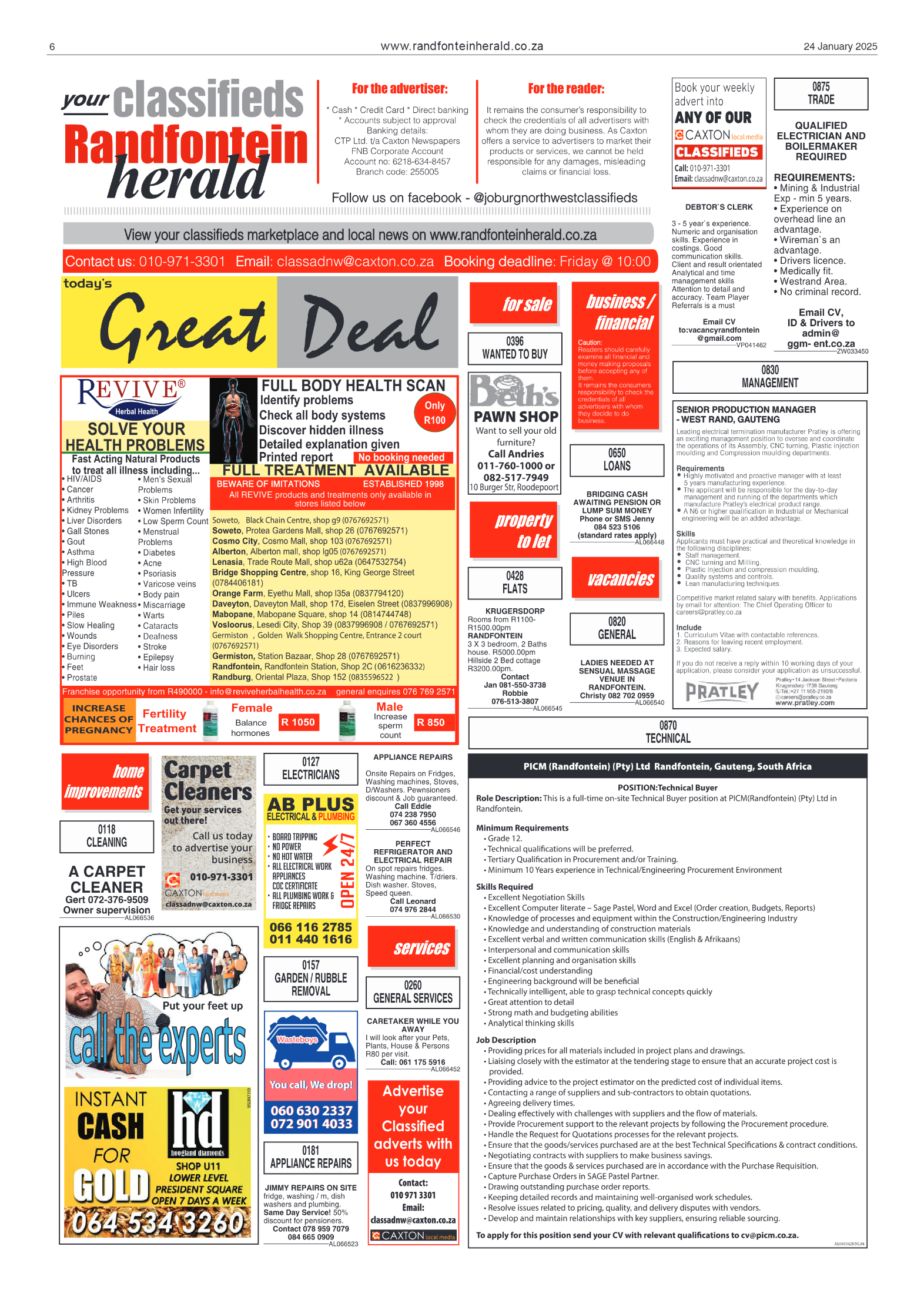 Randfontein Herald 24 January 2025 page 6